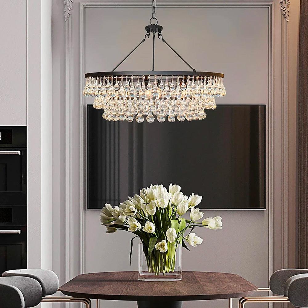 Avelis Postmodern Luxury Unique Tiered Crystal Chandelier - Letslighting