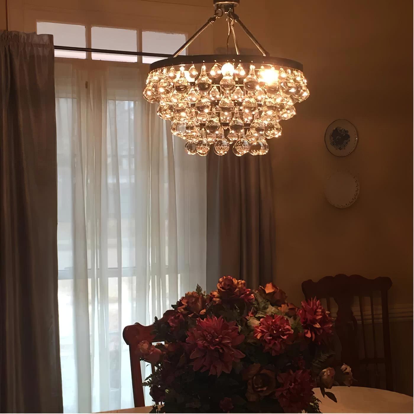 Avelis Postmodern Luxury Unique Tiered Crystal Chandelier - Letslighting