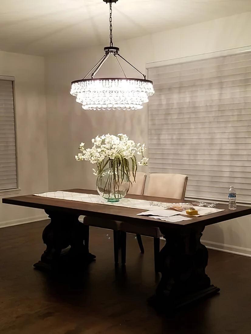 Avelis Postmodern Luxury Unique Tiered Crystal Chandelier - Letslighting