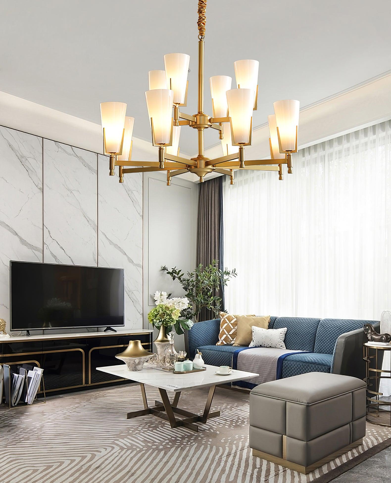 Gleam Luxury Brass Chandelier - Letslighting
