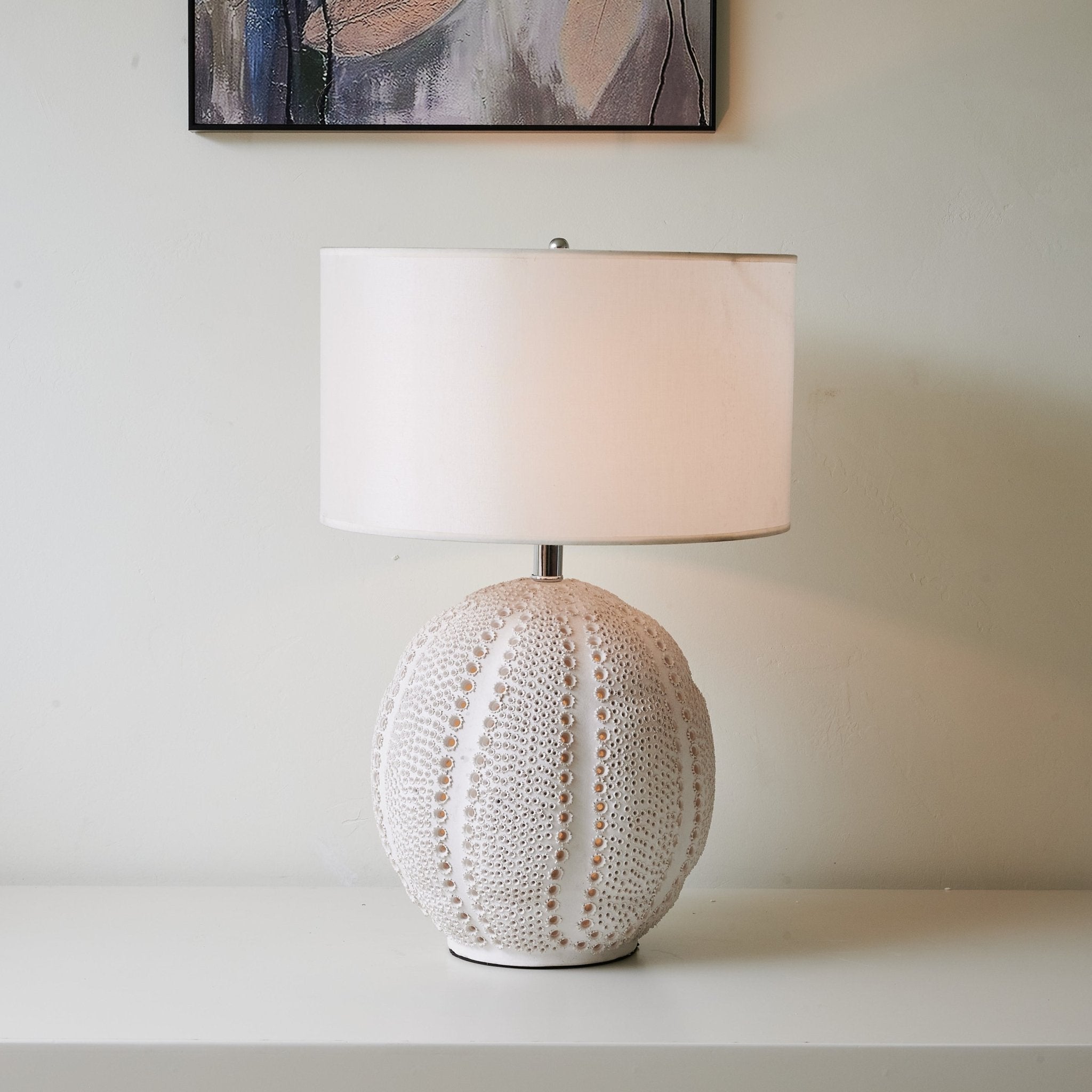 Polara Ceramic Fabric Table Lamp - Letslighting