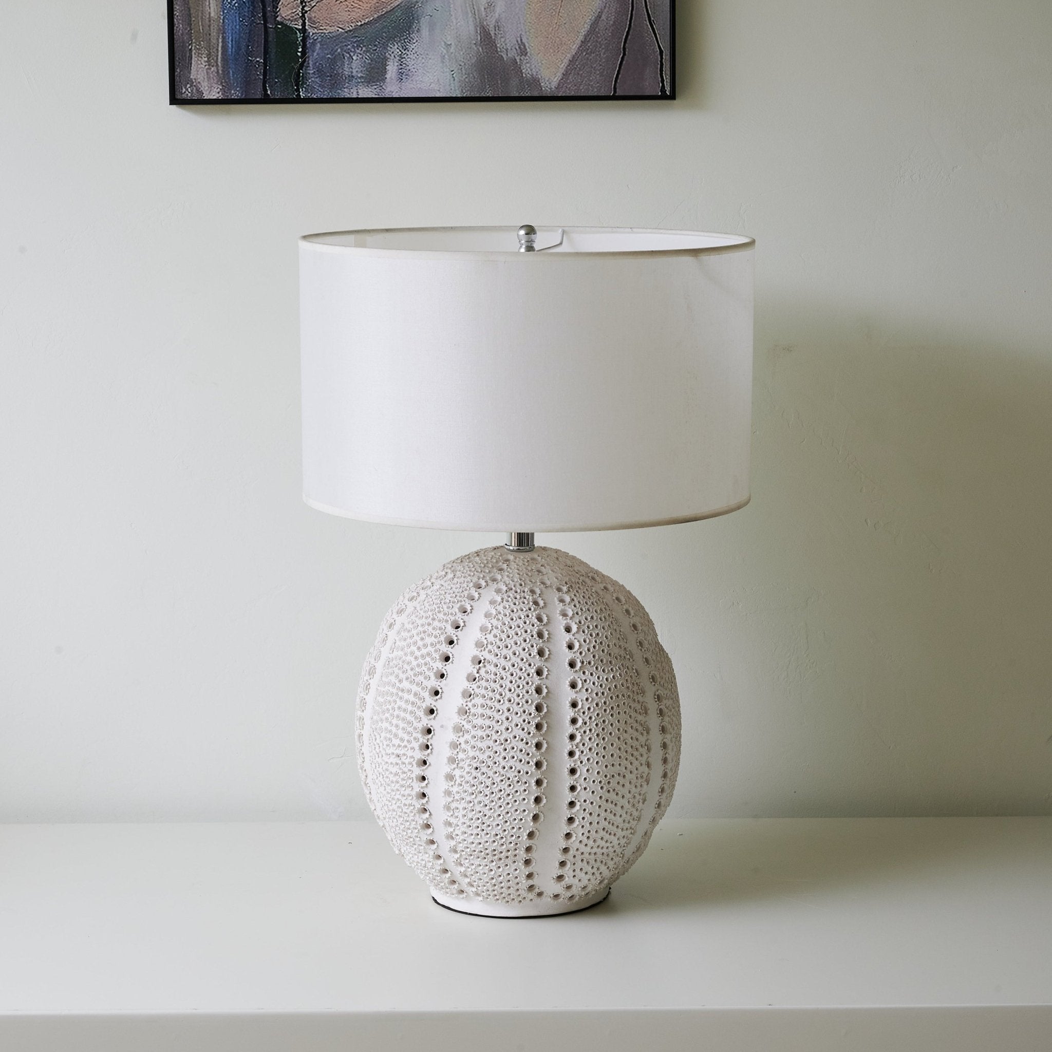 Polara Ceramic Fabric Table Lamp - Letslighting