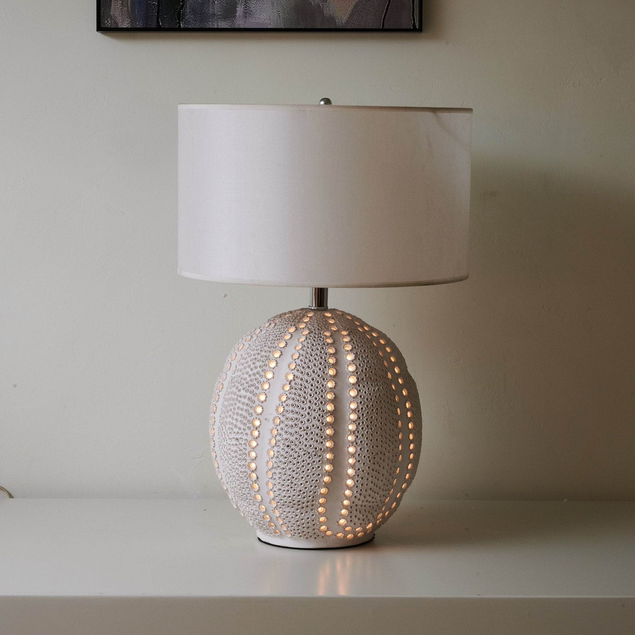 Polara Ceramic Fabric Table Lamp - Letslighting
