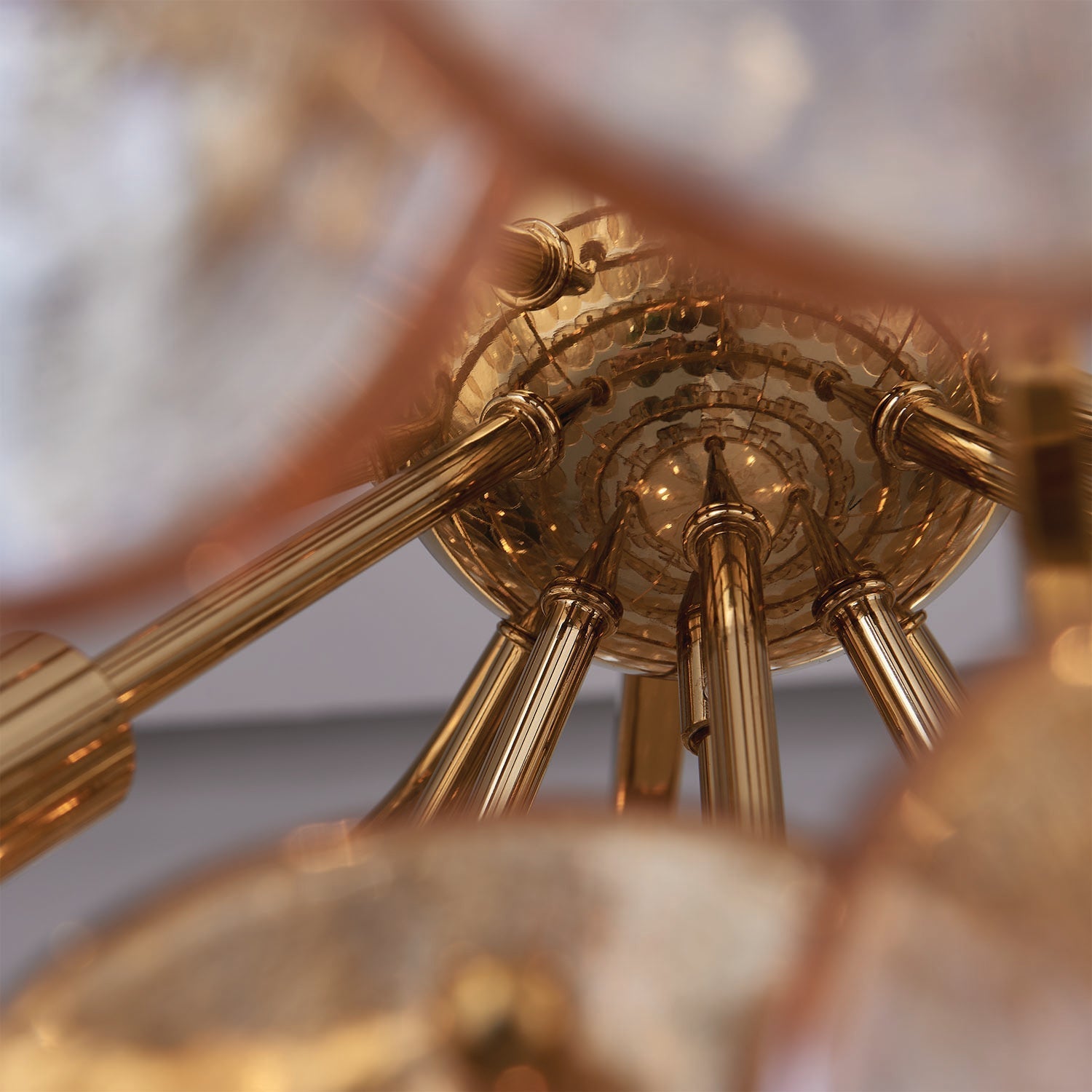 Uroko Modern Metal & Glass Chandelier