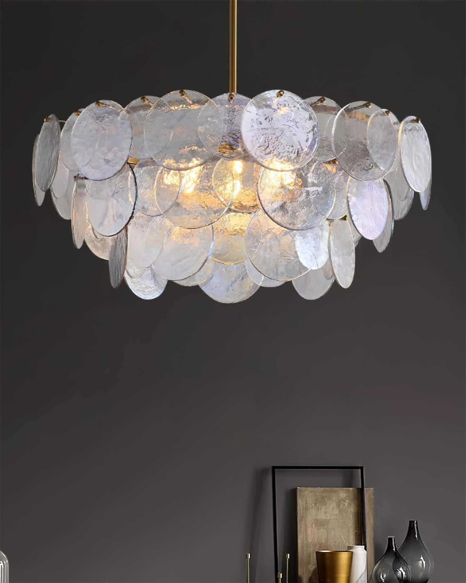Utopia Chandelier Glass Disc Layered - Letslighting