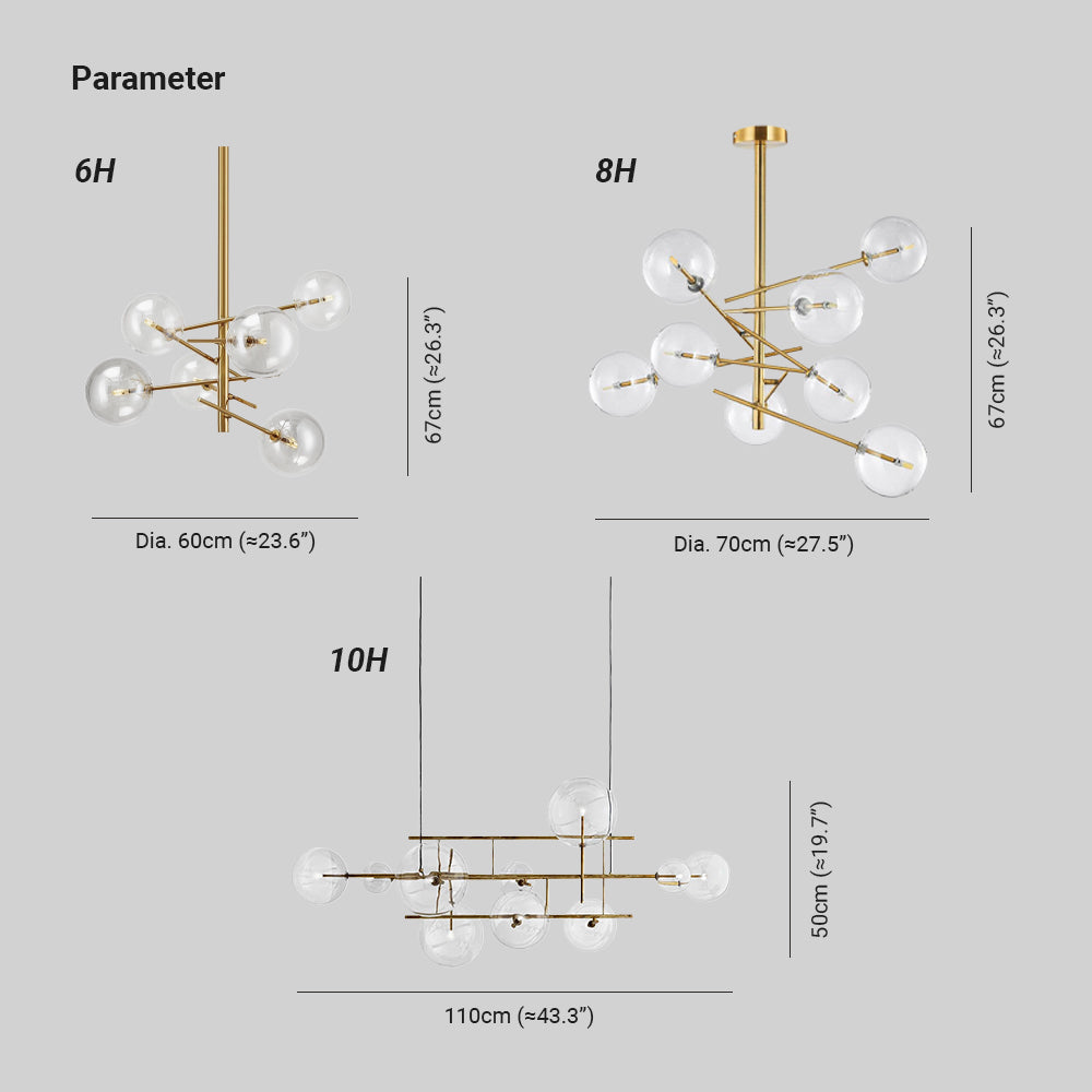 Lustra Chandelier LED Clear Crystal