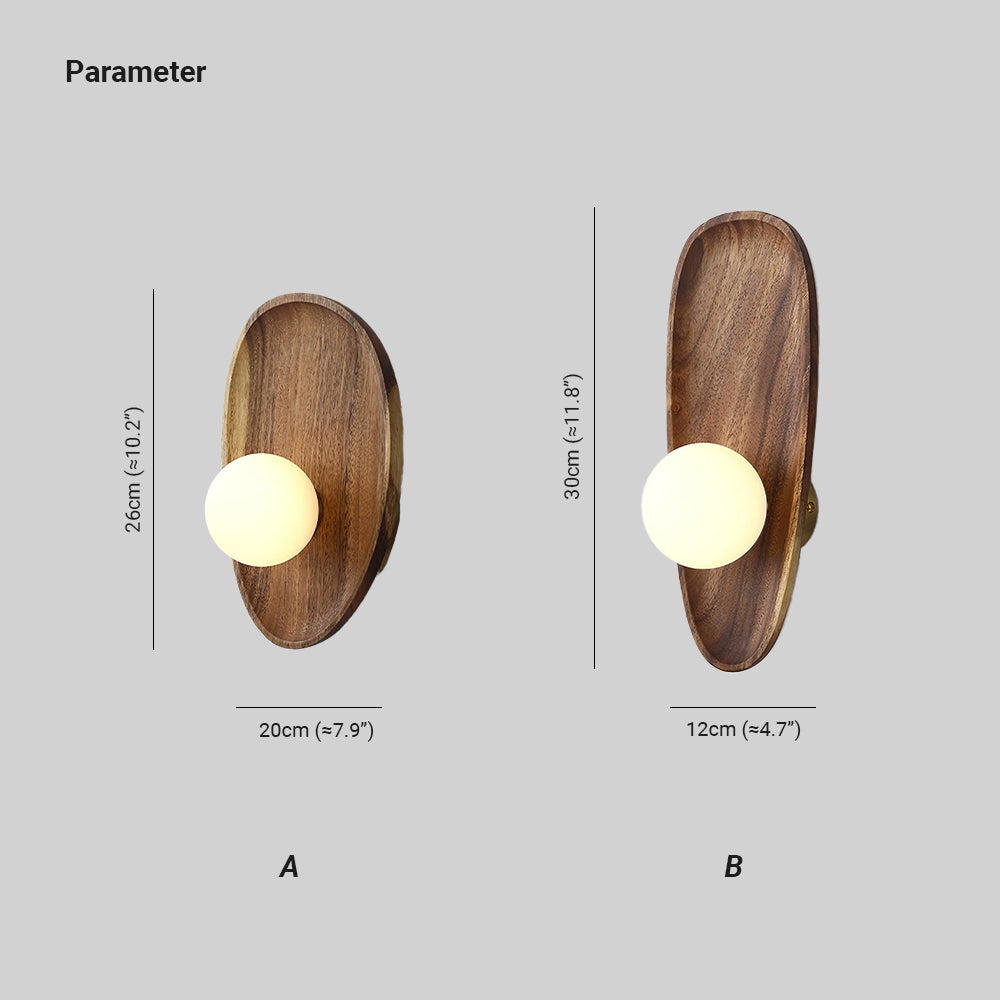 Ligno Wall Lamp Natural Wood Glass - Letslighting