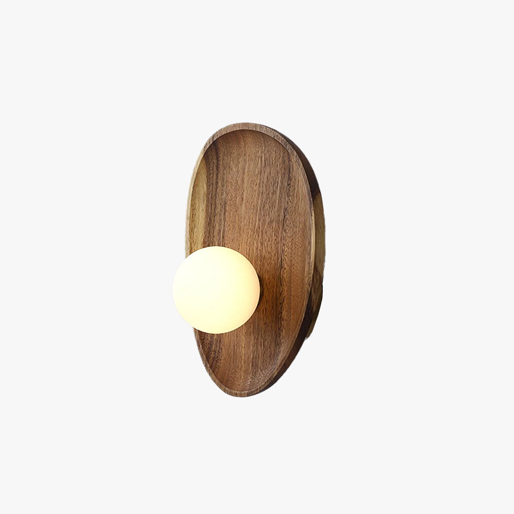 Ligno Wall Lamp Natural Wood Glass - Letslighting