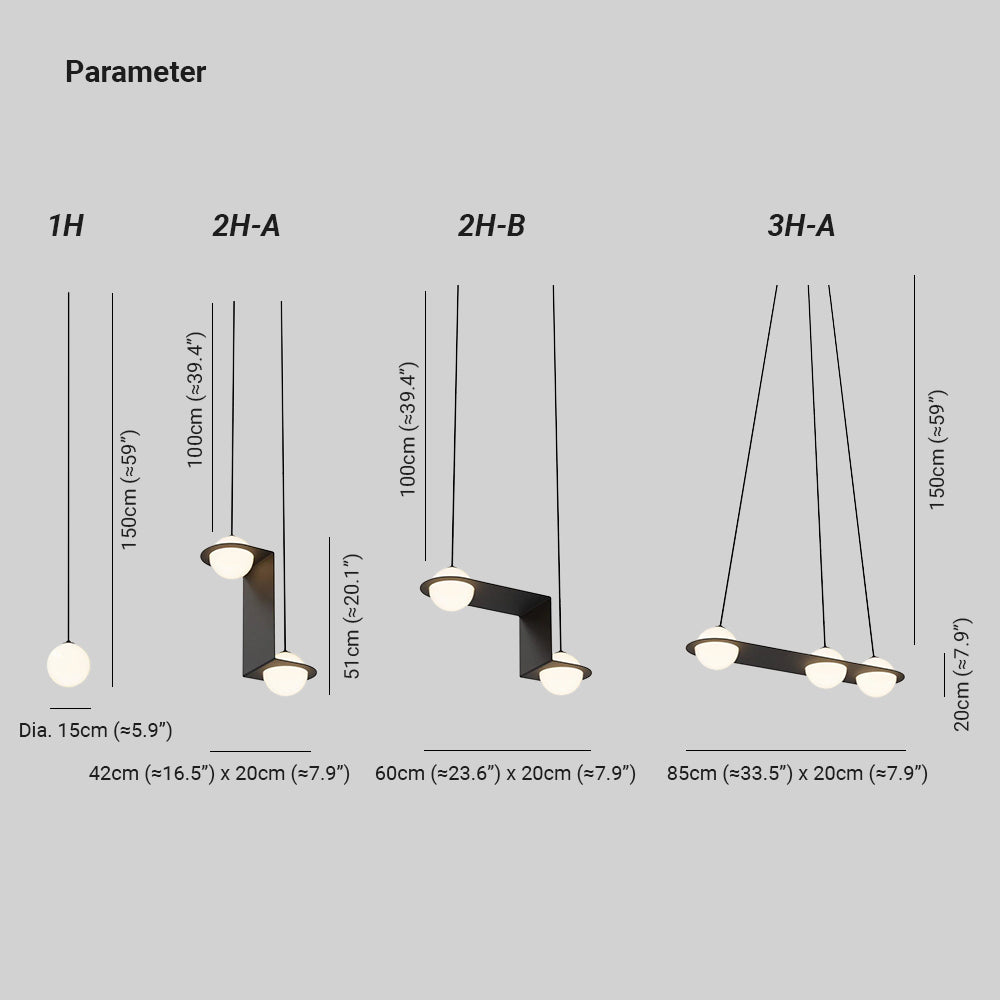 Valentina Black Glass Pendant Lamp - Letslighting