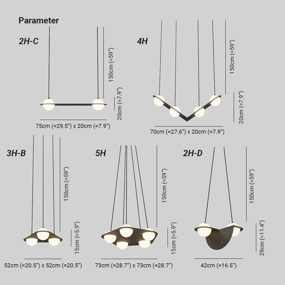 Valentina Black Glass Pendant Lamp - Letslighting
