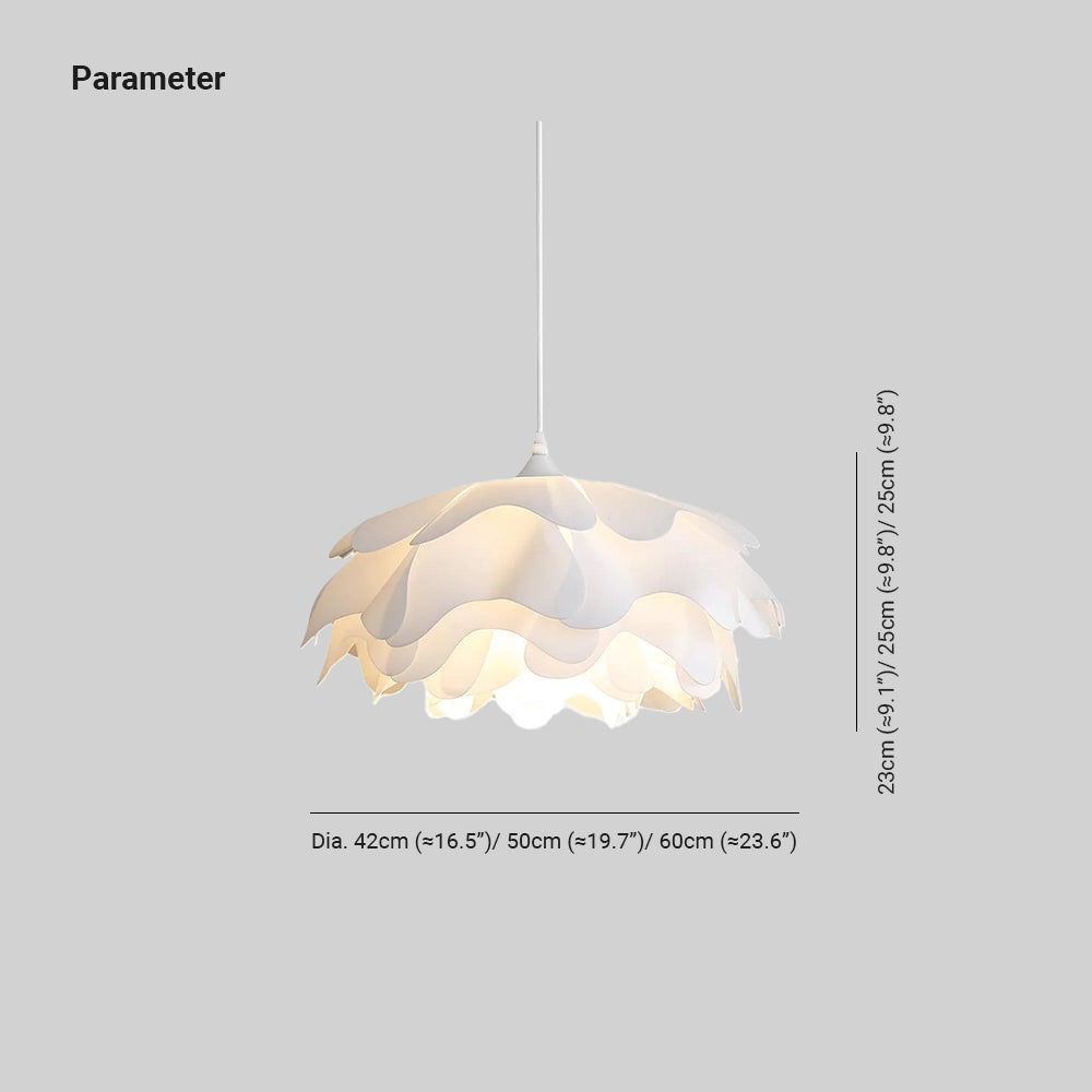 Bella White Flower Shaped Pendant Light - Letslighting