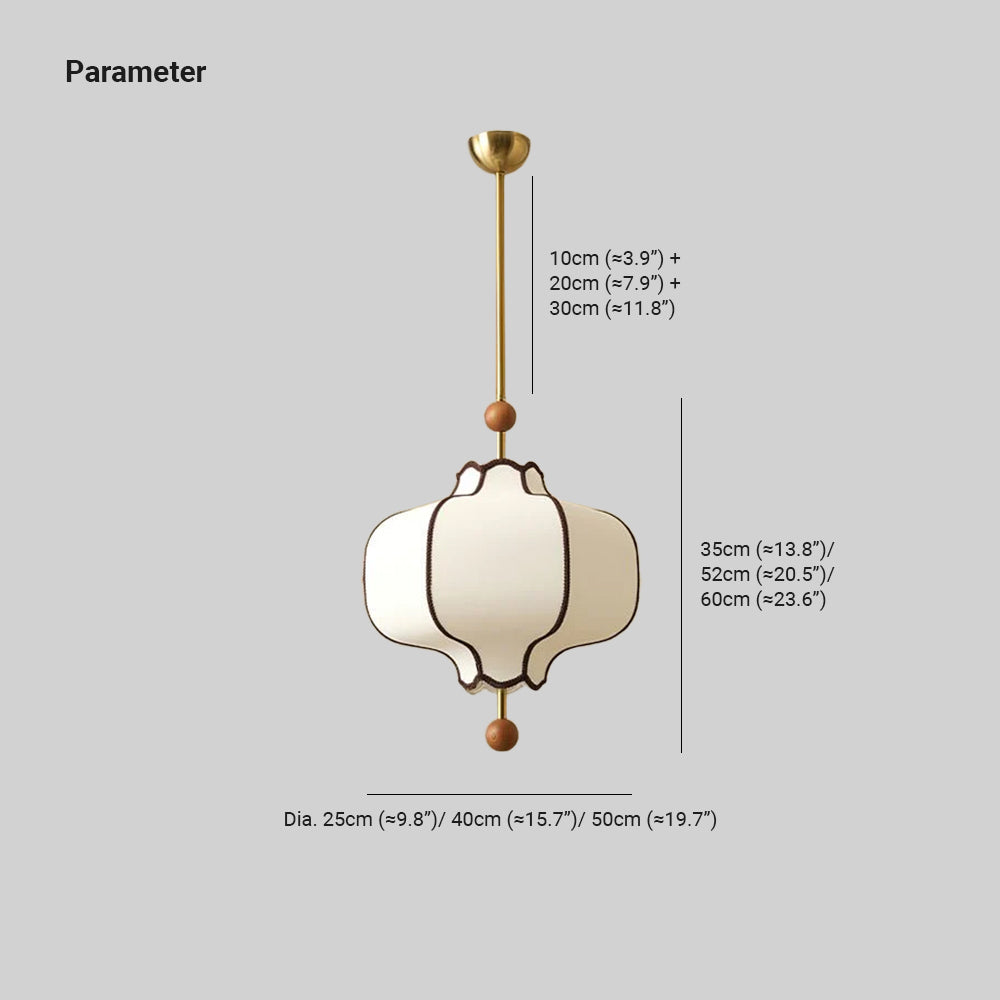 Ritta Lantern Fabric Pendant Light