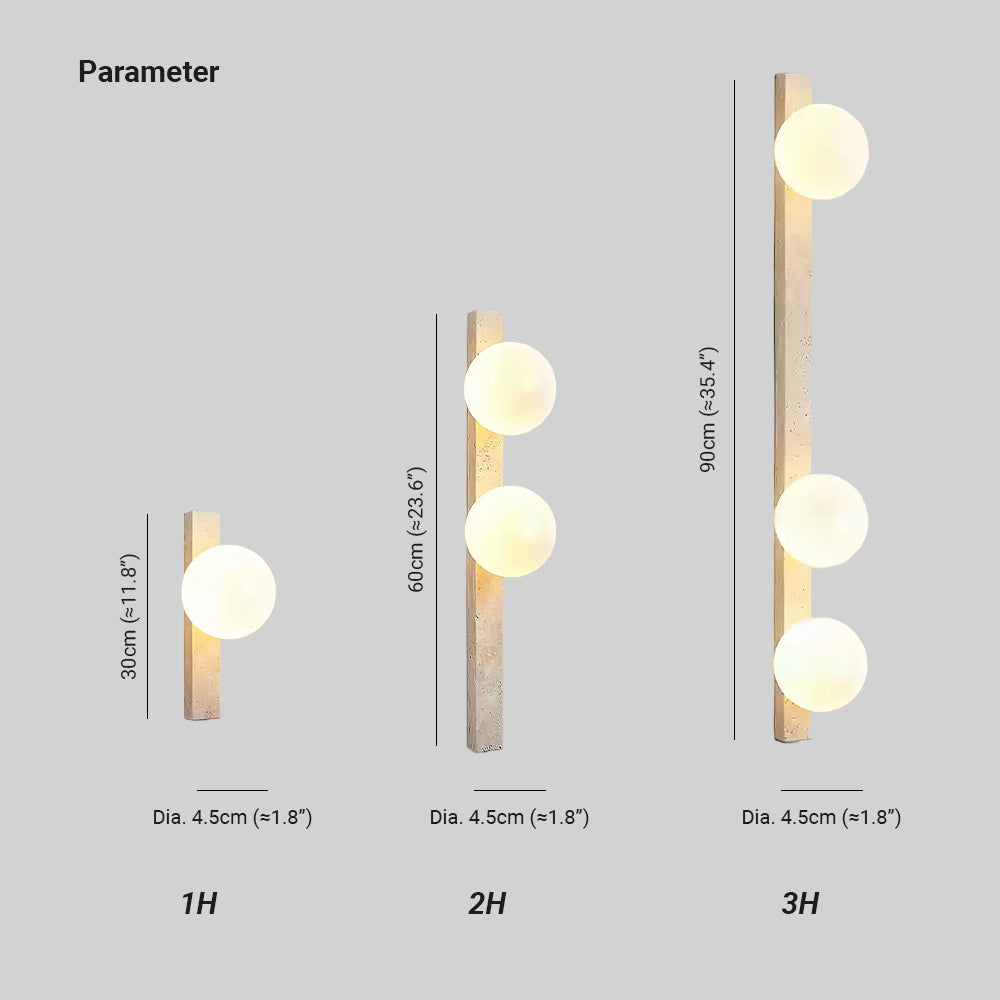 Zoshaira Travertine Wall Light