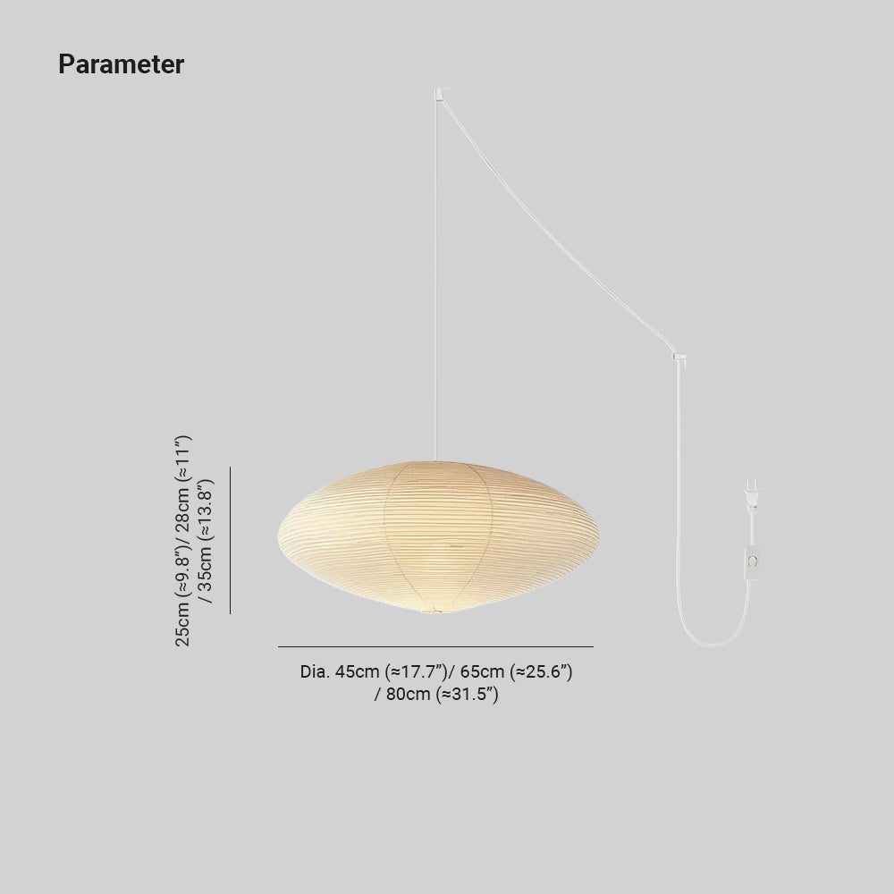 Ritta Washi Paper Swag  Pendant Light