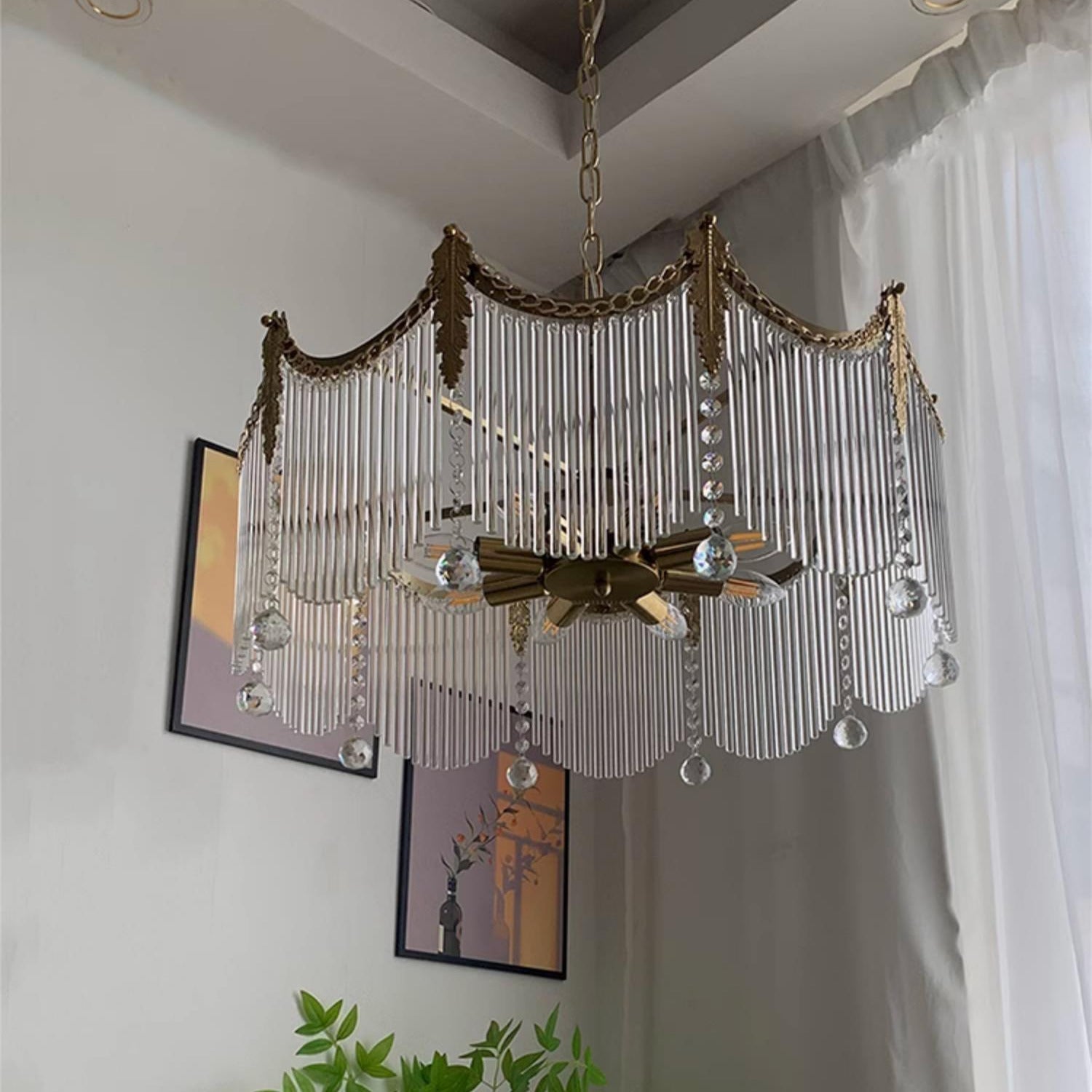 Kristy Luxurious Glass Chandeliers Farmhouse - Letslighting