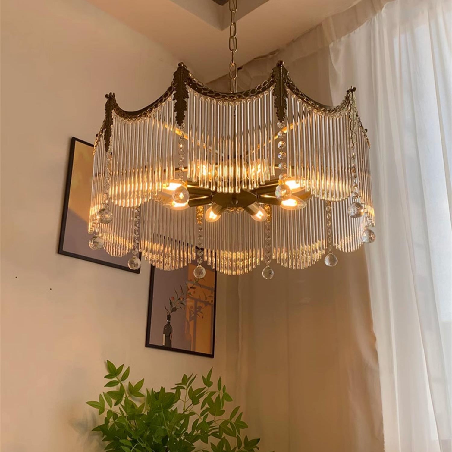 Kristy Luxurious Glass Chandeliers Farmhouse - Letslighting