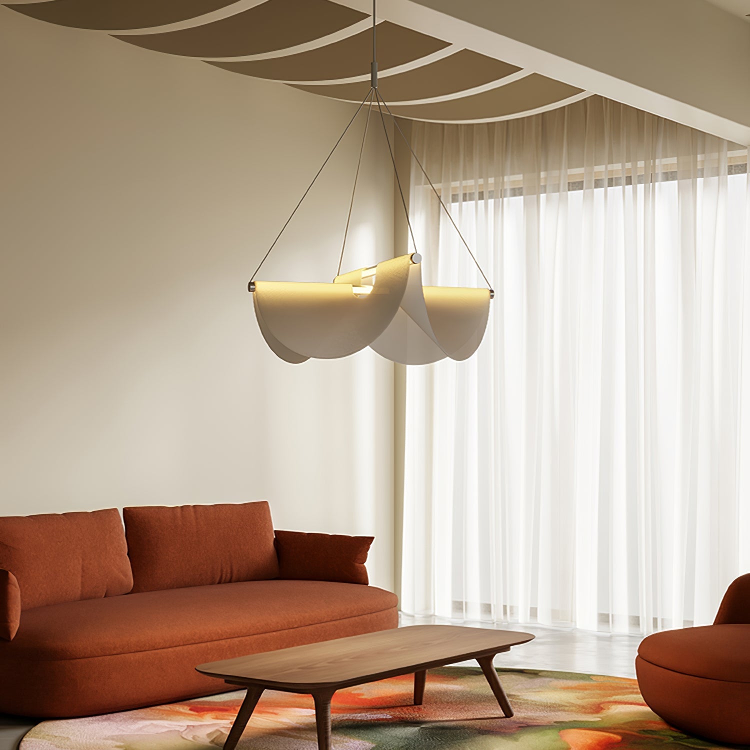 Covela Postmodern Luxury Ribbon Pendant Lamp - Letslighting
