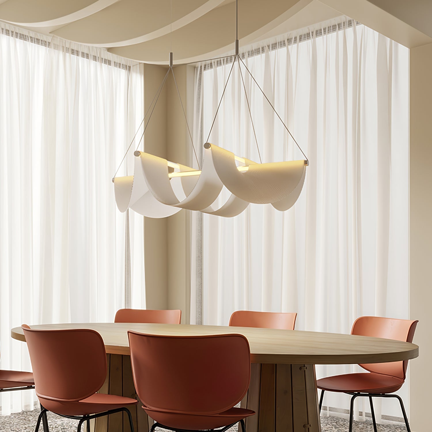 Covela Postmodern Luxury Ribbon Pendant Lamp - Letslighting