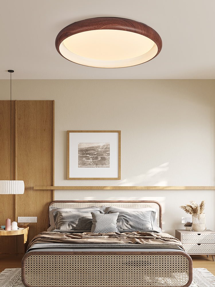 Zesolis Modern Minimalist Walnut Ceiling Light - Letslighting