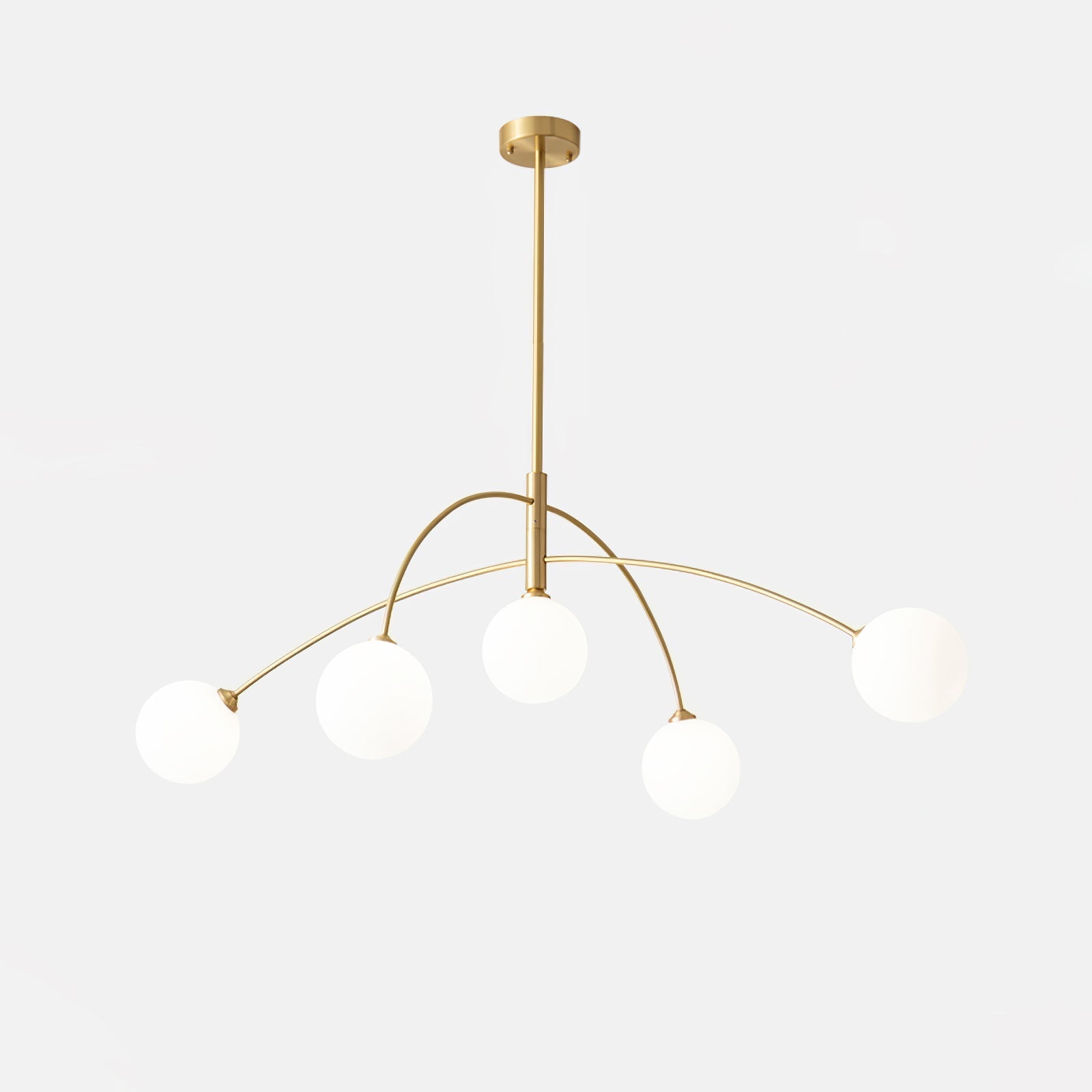 Lustra Chandelier Valentina Arc Brass Elegant - Letslighting