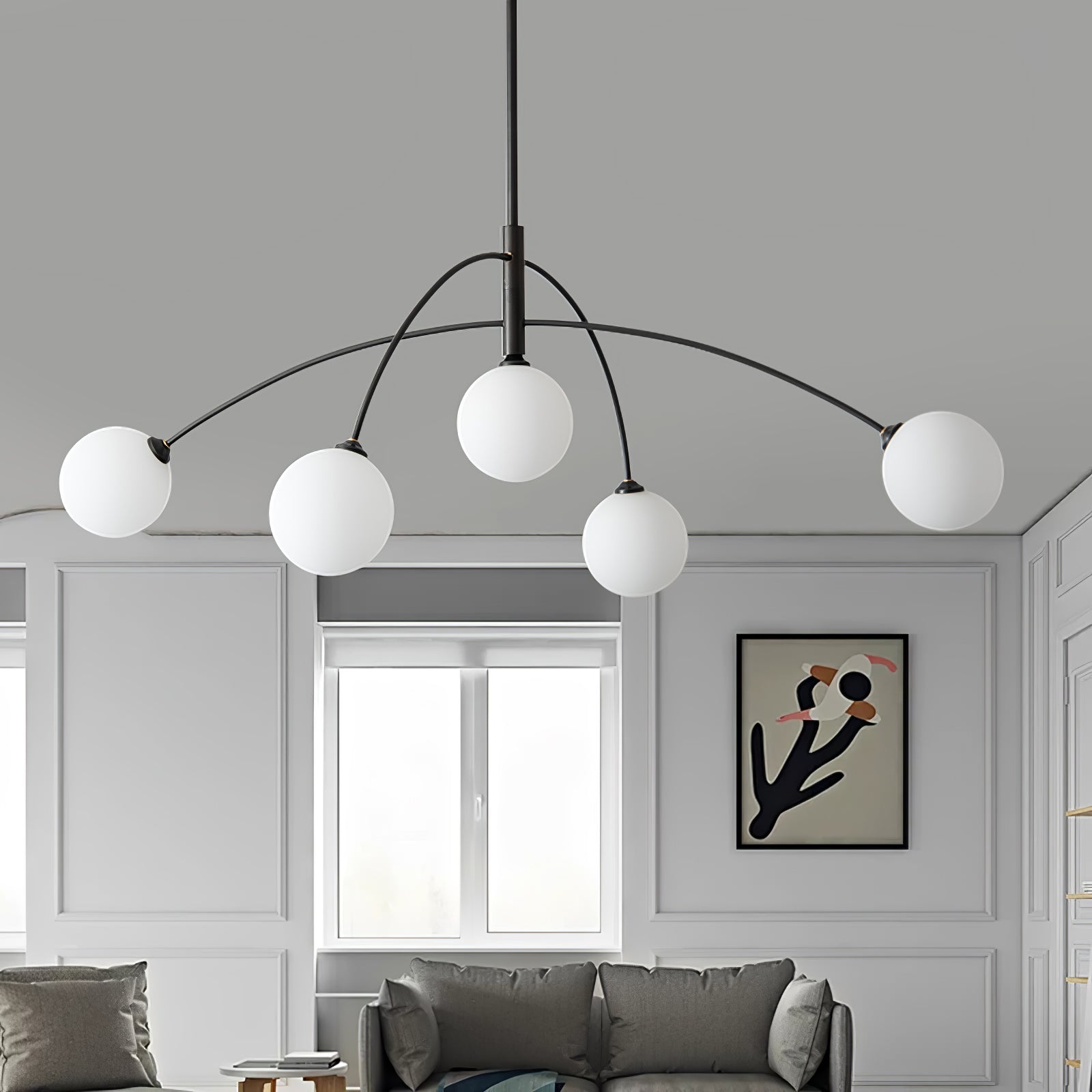 Lustra Chandelier Valentina Arc Brass Elegant - Letslighting