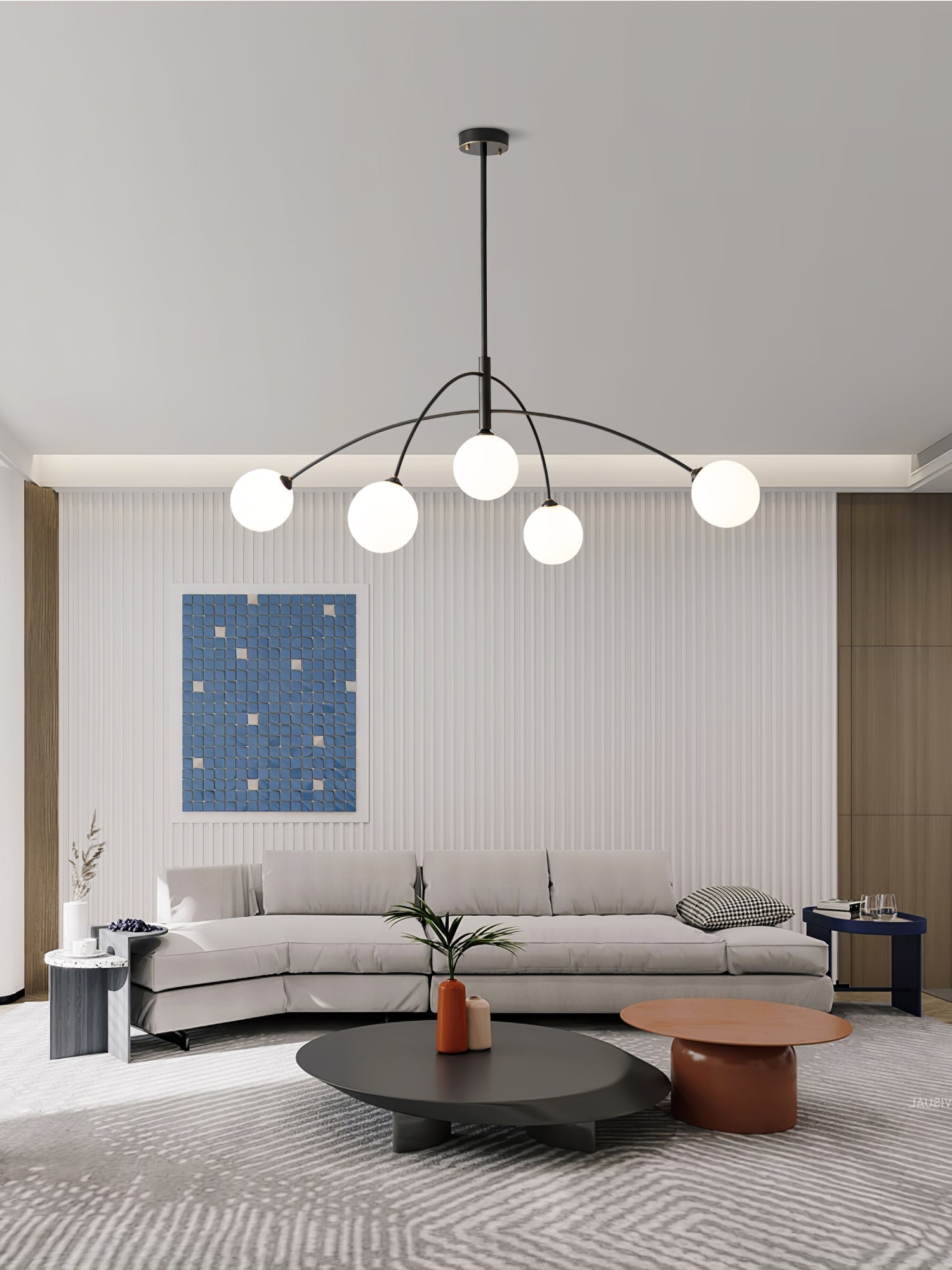Lustra Chandelier Valentina Arc Brass Elegant - Letslighting