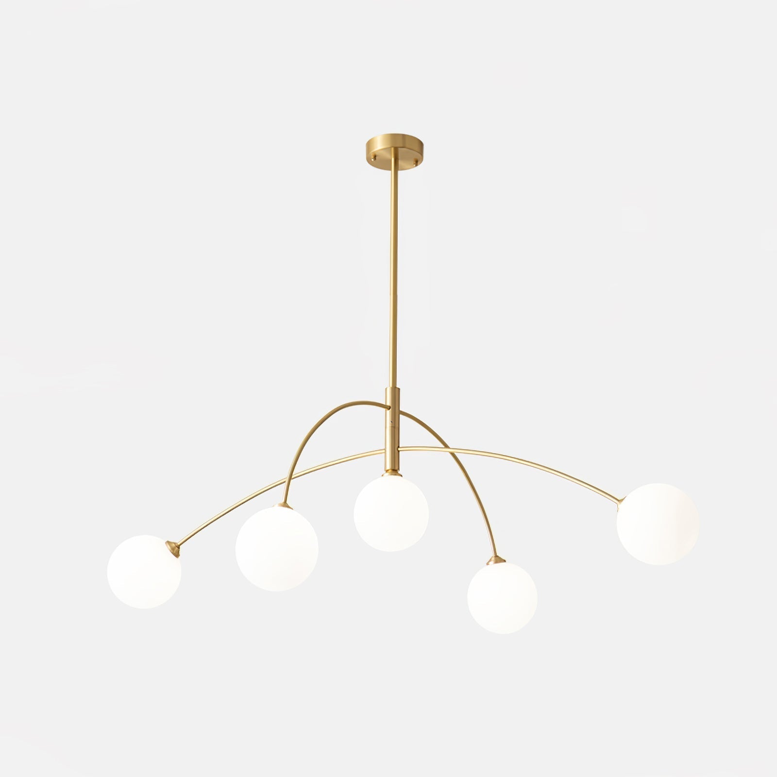 Lustra Chandelier Valentina Arc Brass Elegant - Letslighting