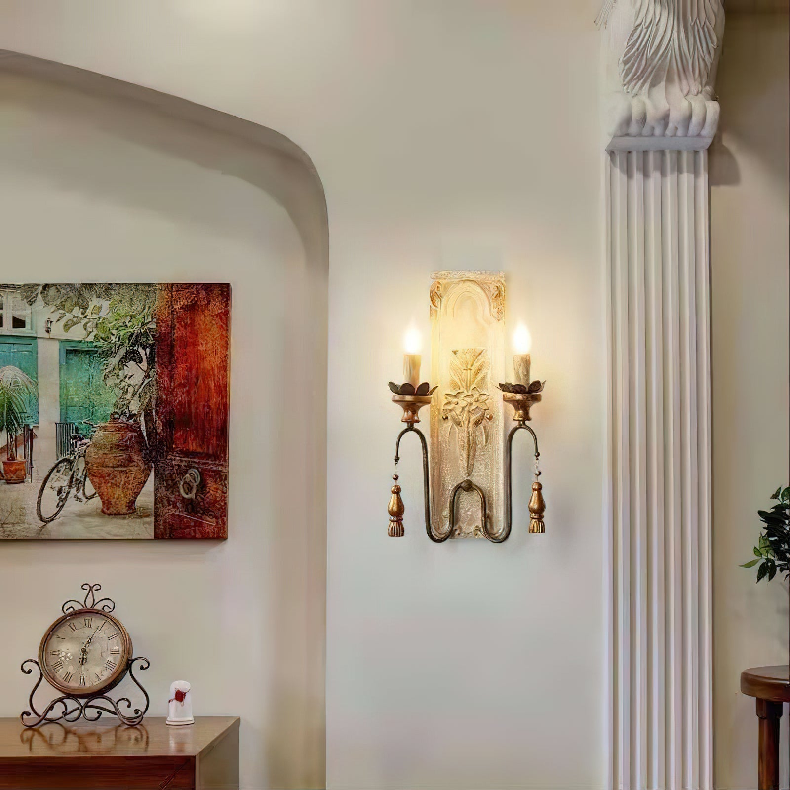 Elsoris Postmodern Luxury Wooden Wall Lamp - Letslighting