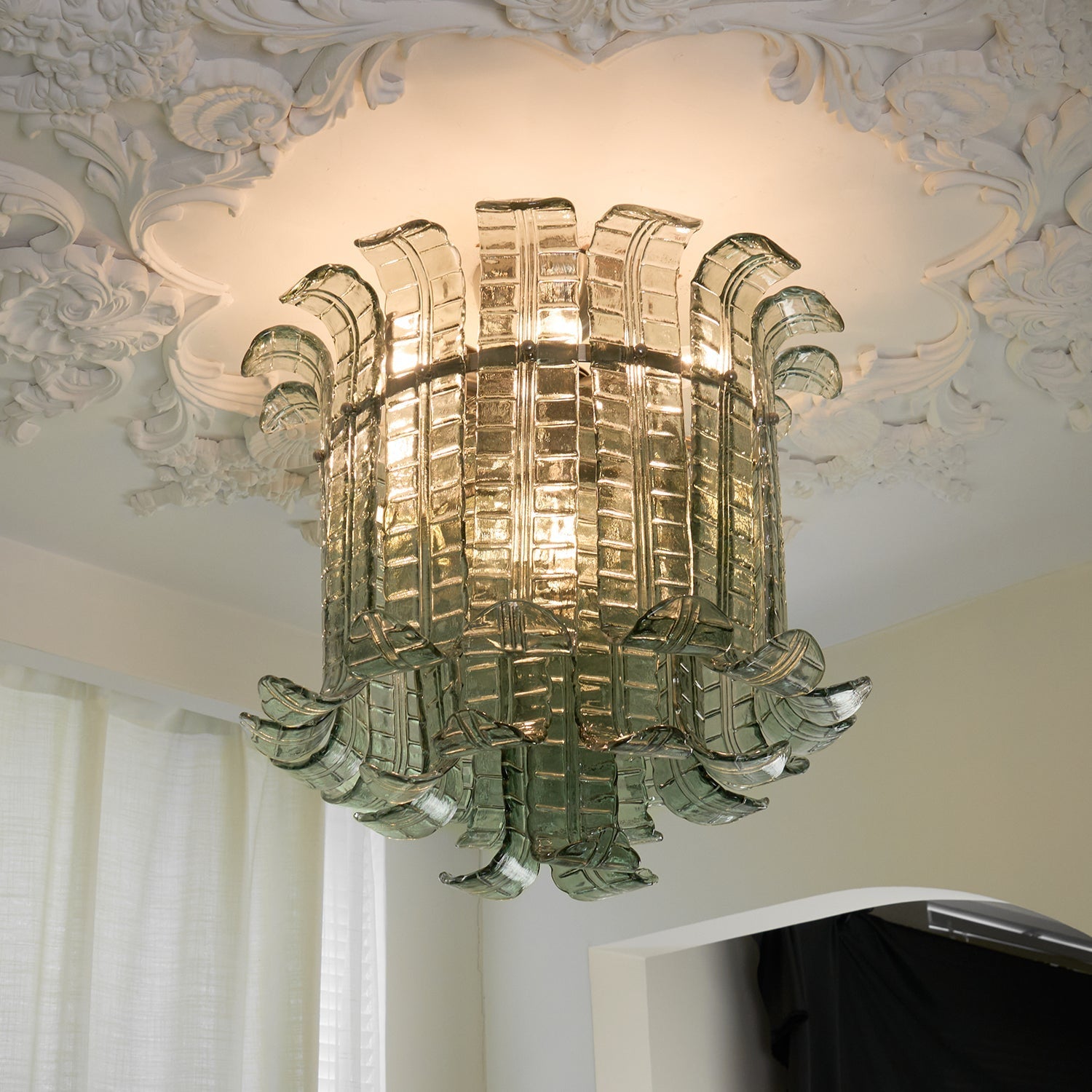 Aurora Ceiling Lamp Murano Glass Petal Vintage - Letslighting