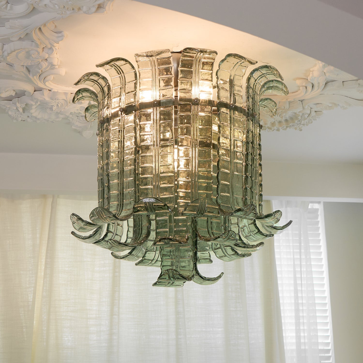 Aurora Ceiling Lamp Murano Glass Petal Vintage - Letslighting