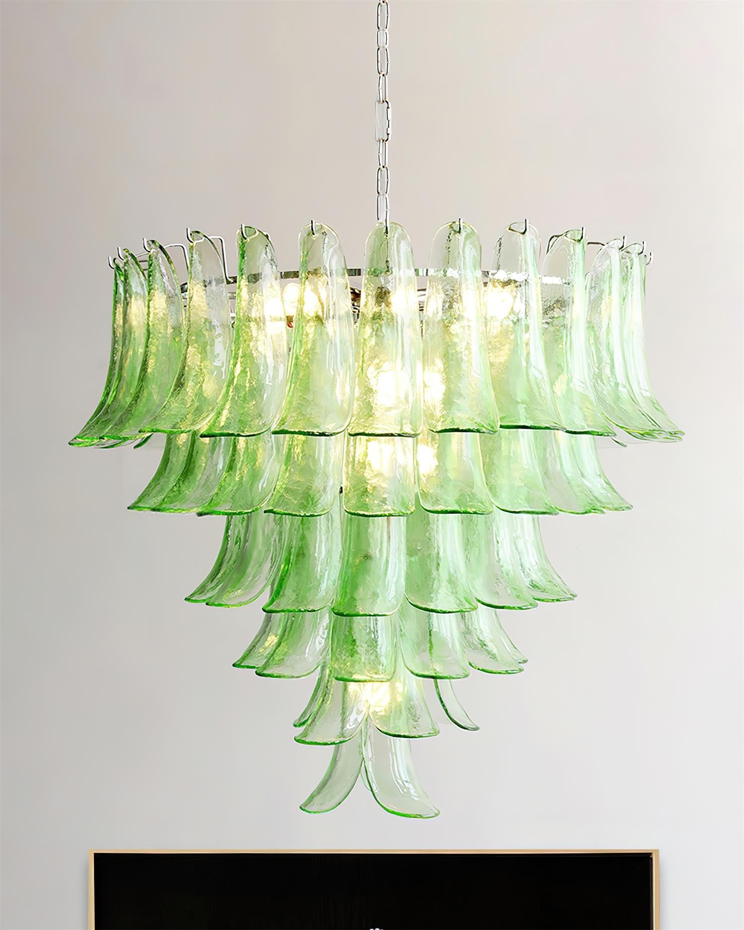 Valier Chandelier Layered Glass Petals - Letslighting