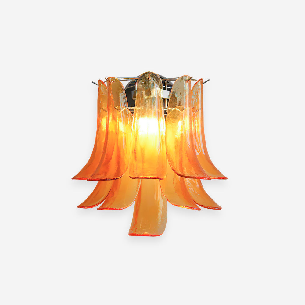 Valier Wall Lamp Hand-Sculpted Glass Petals - Letslighting