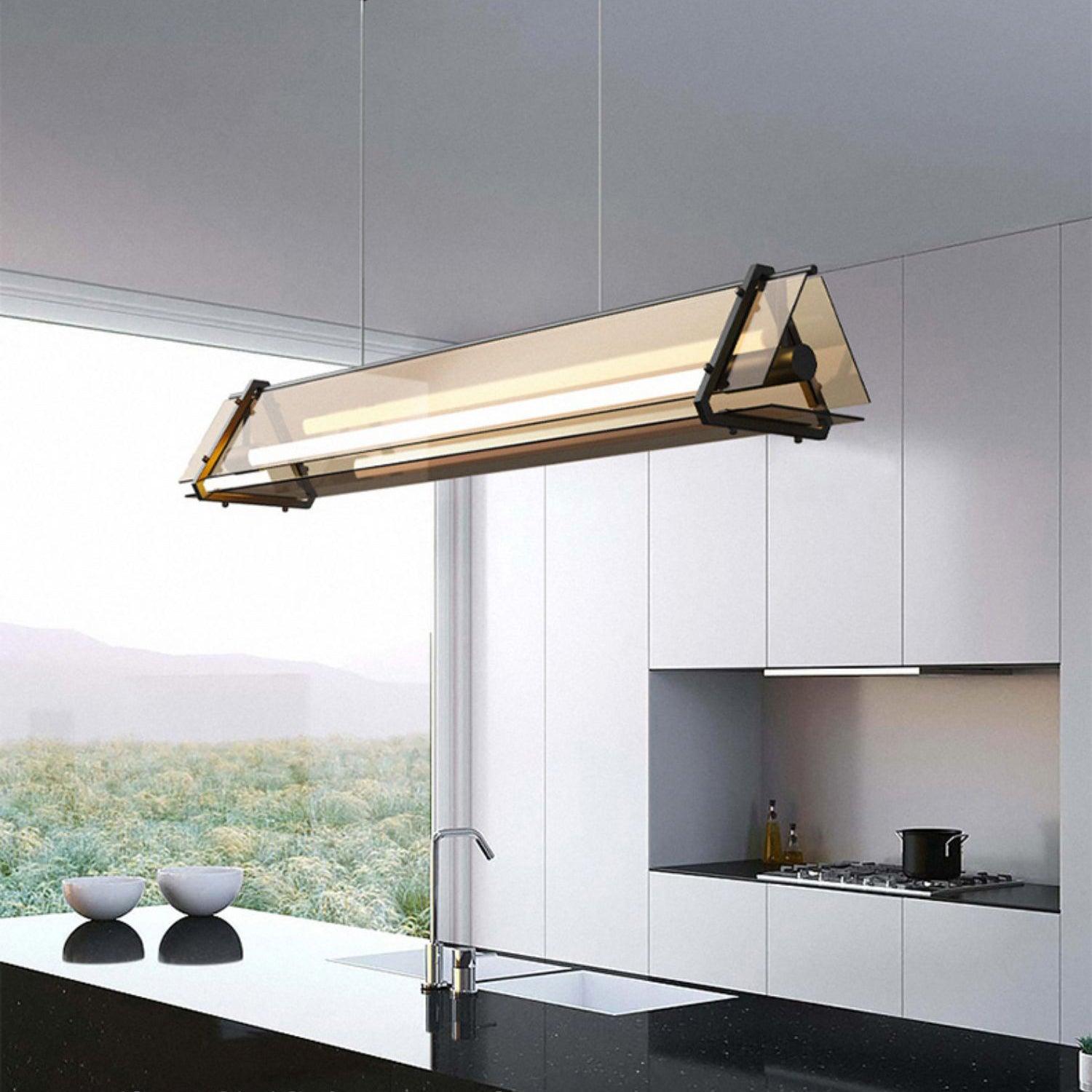 Arisha Industrial Triangle Glass Pendant Light - Letslighting