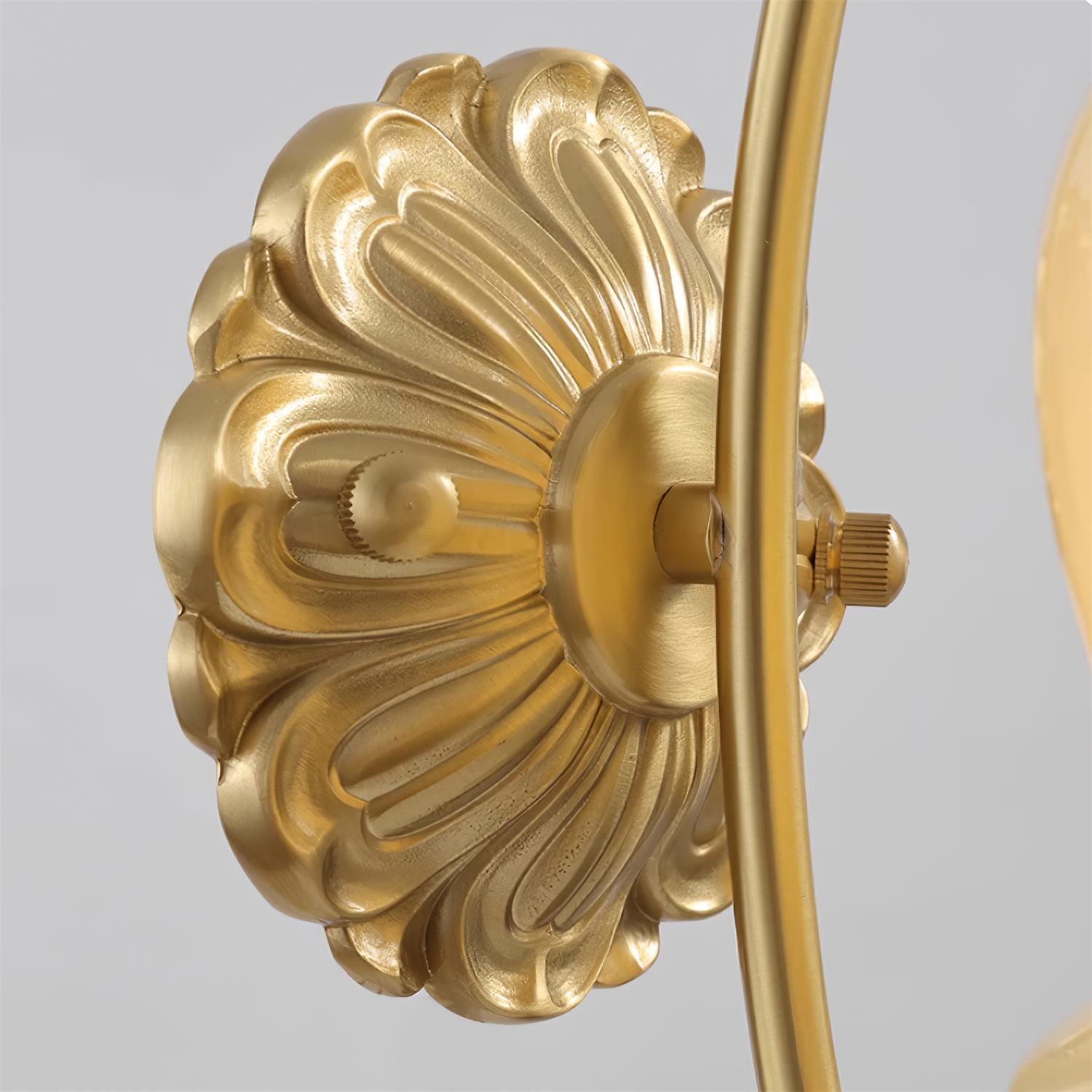 Vivinir Art Flower Brass Resin Wall Lamp - Letslighting