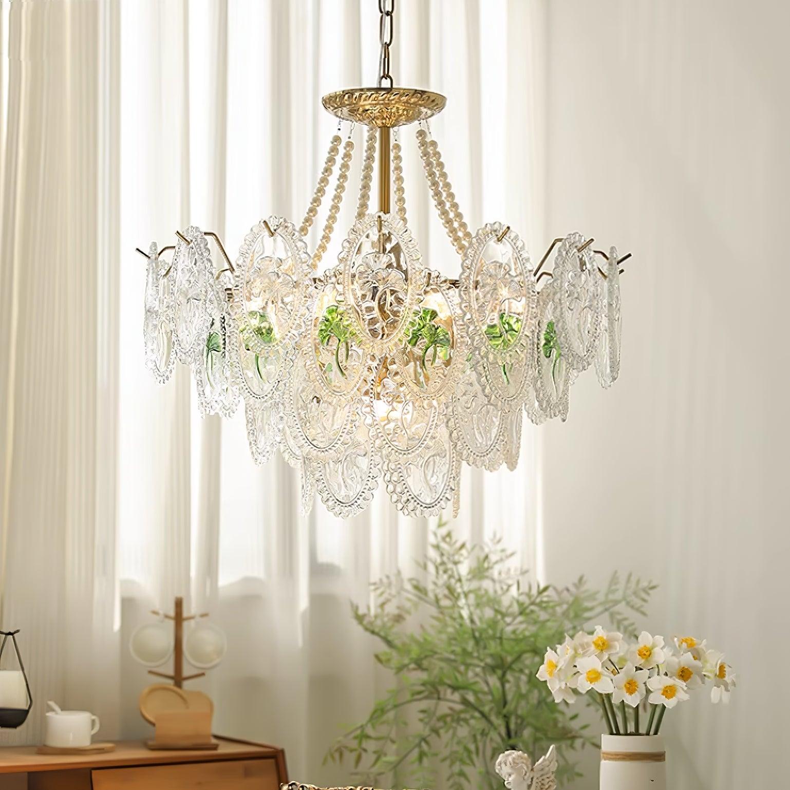 Kristy Chandelier Lustrous pearls