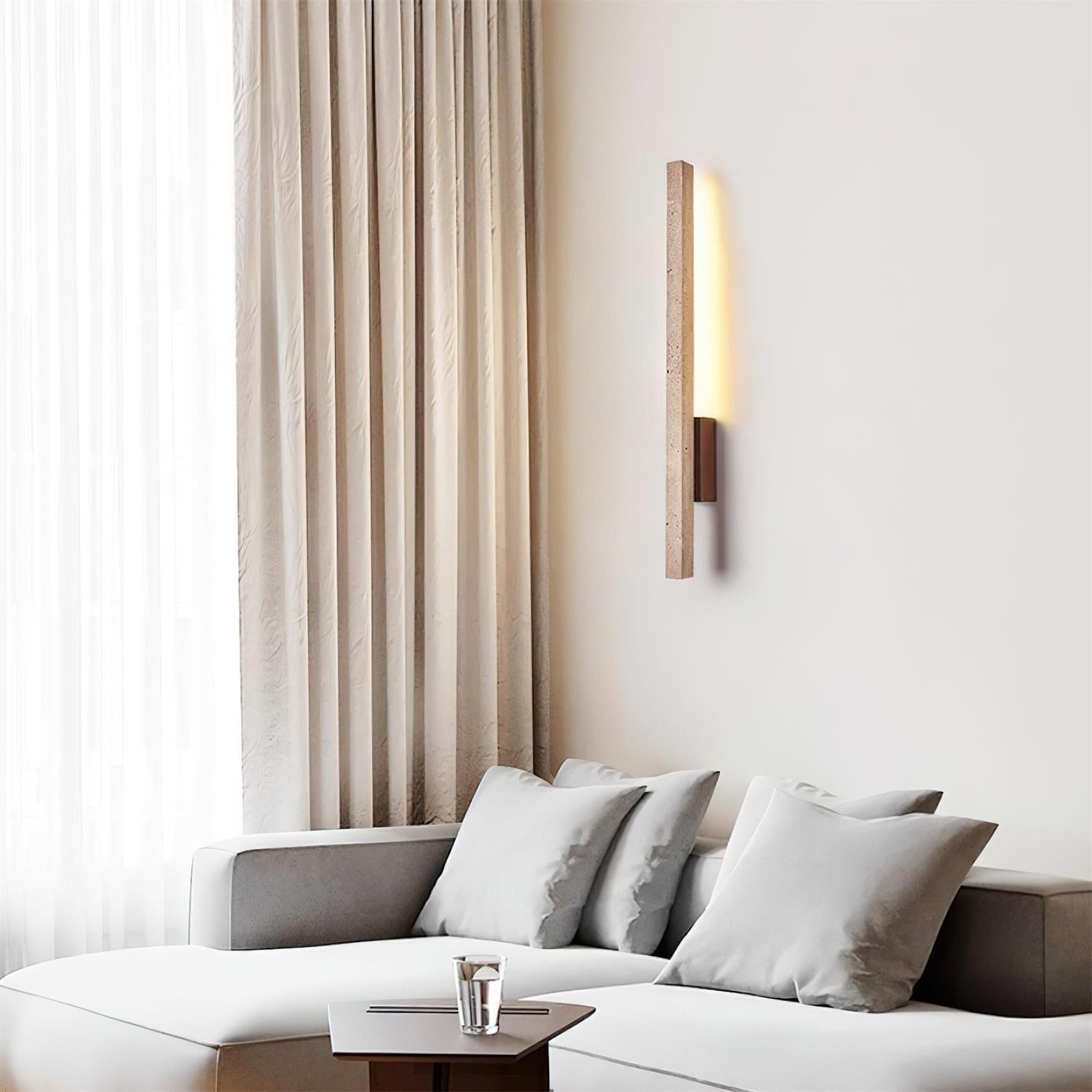 Opalyn Slim Travertine Wall Lamp
