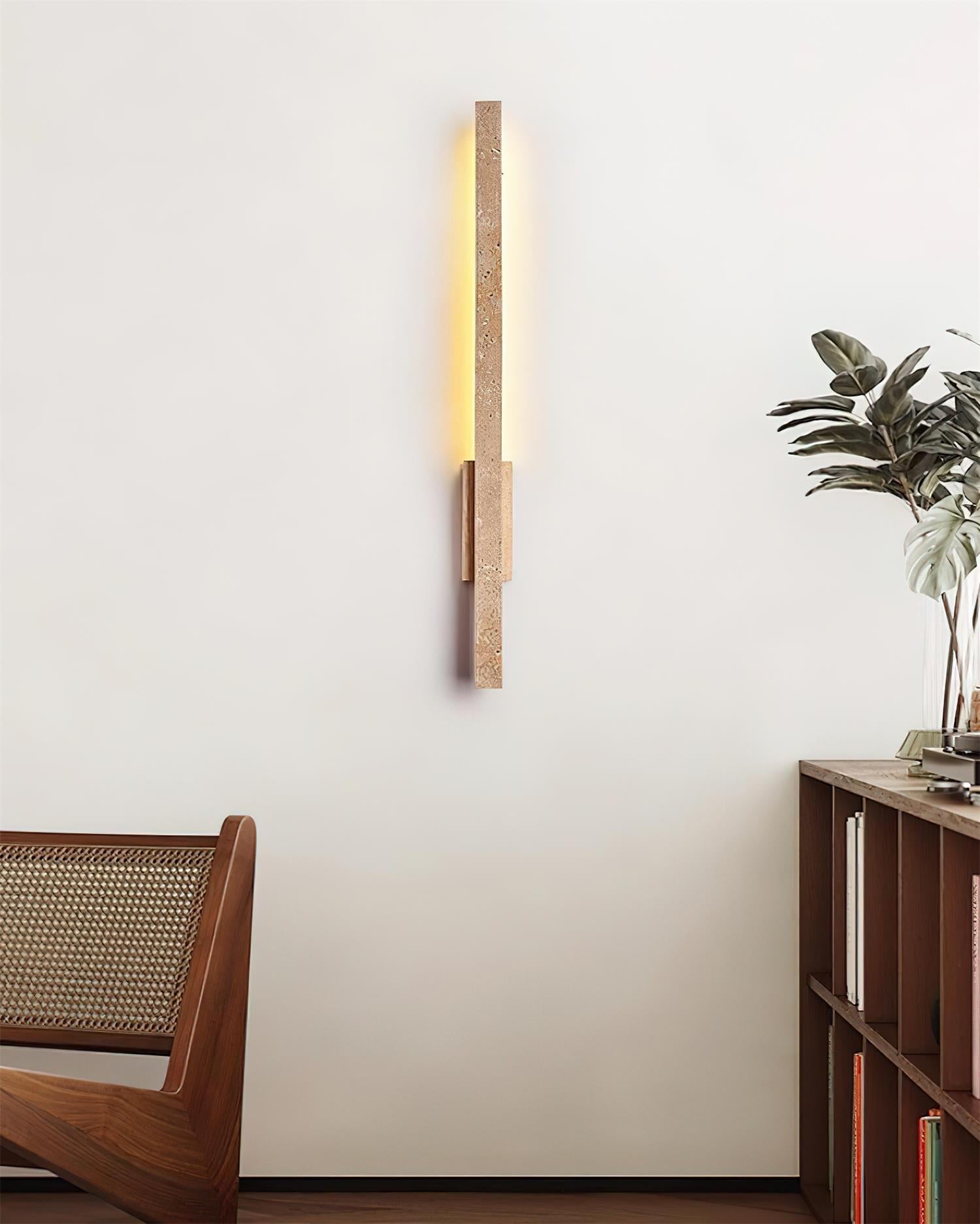 Opalyn Slim Travertine Wall Lamp