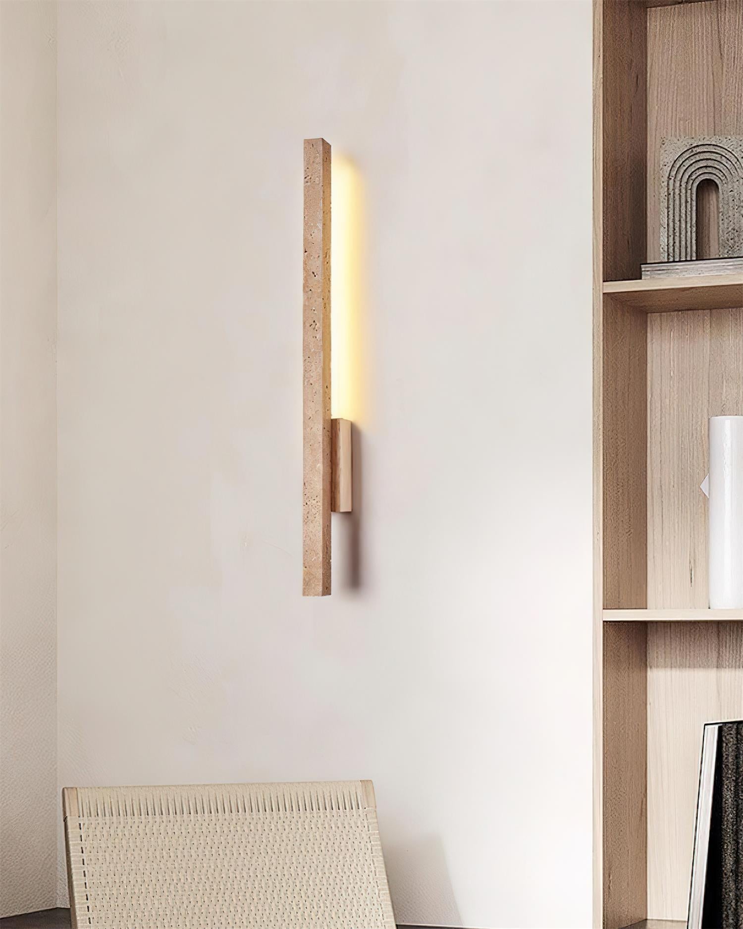 Opalyn Slim Travertine Wall Lamp