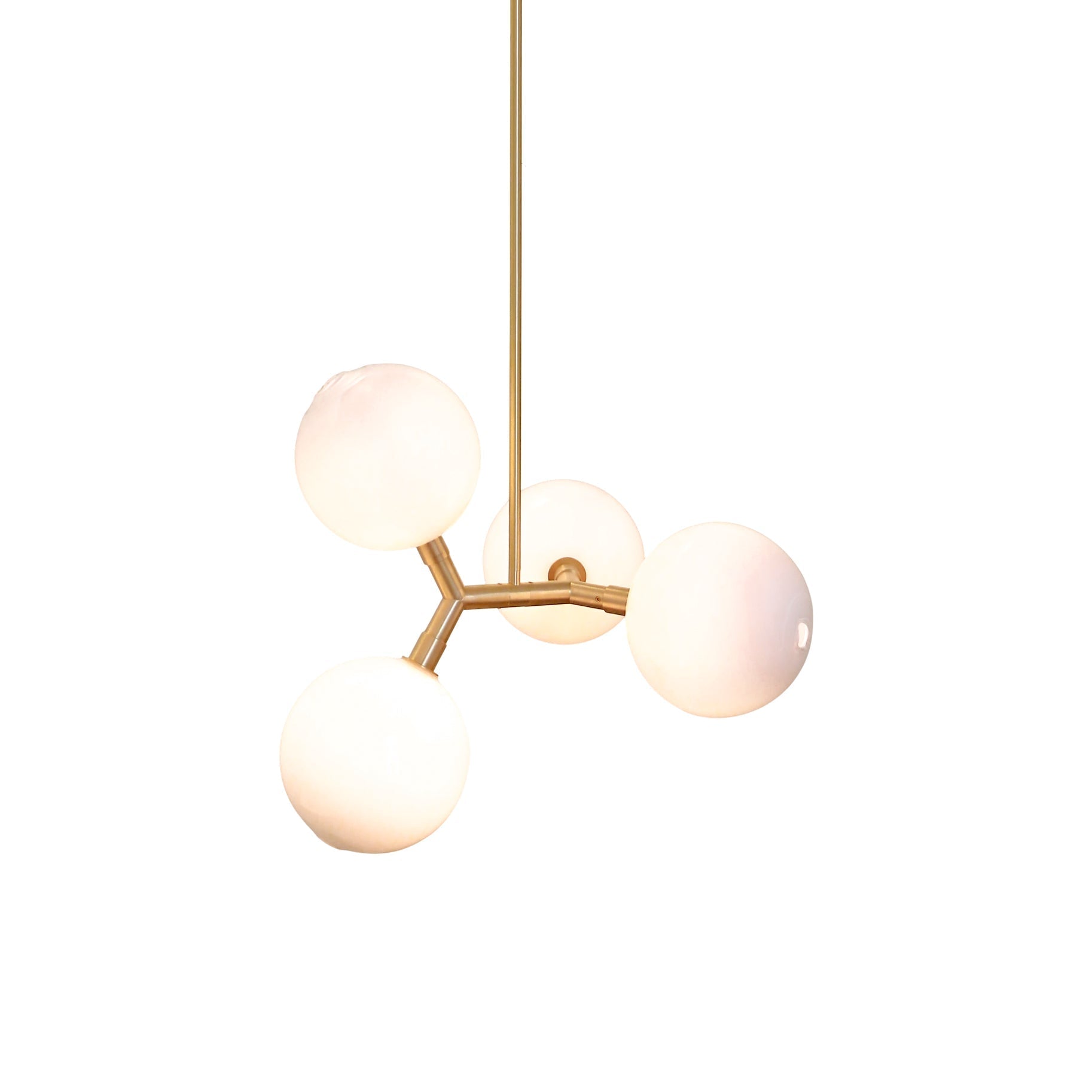 Irina Modern Minimalist Brass Glass Pendant Lamp - Letslighting