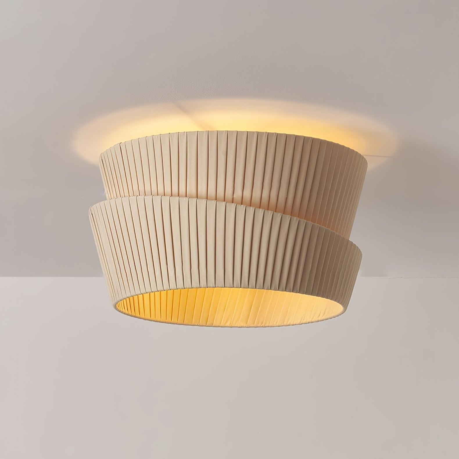 Zethayra Natural Unique Twist Fabric Ceiling Lamp - Letslighting