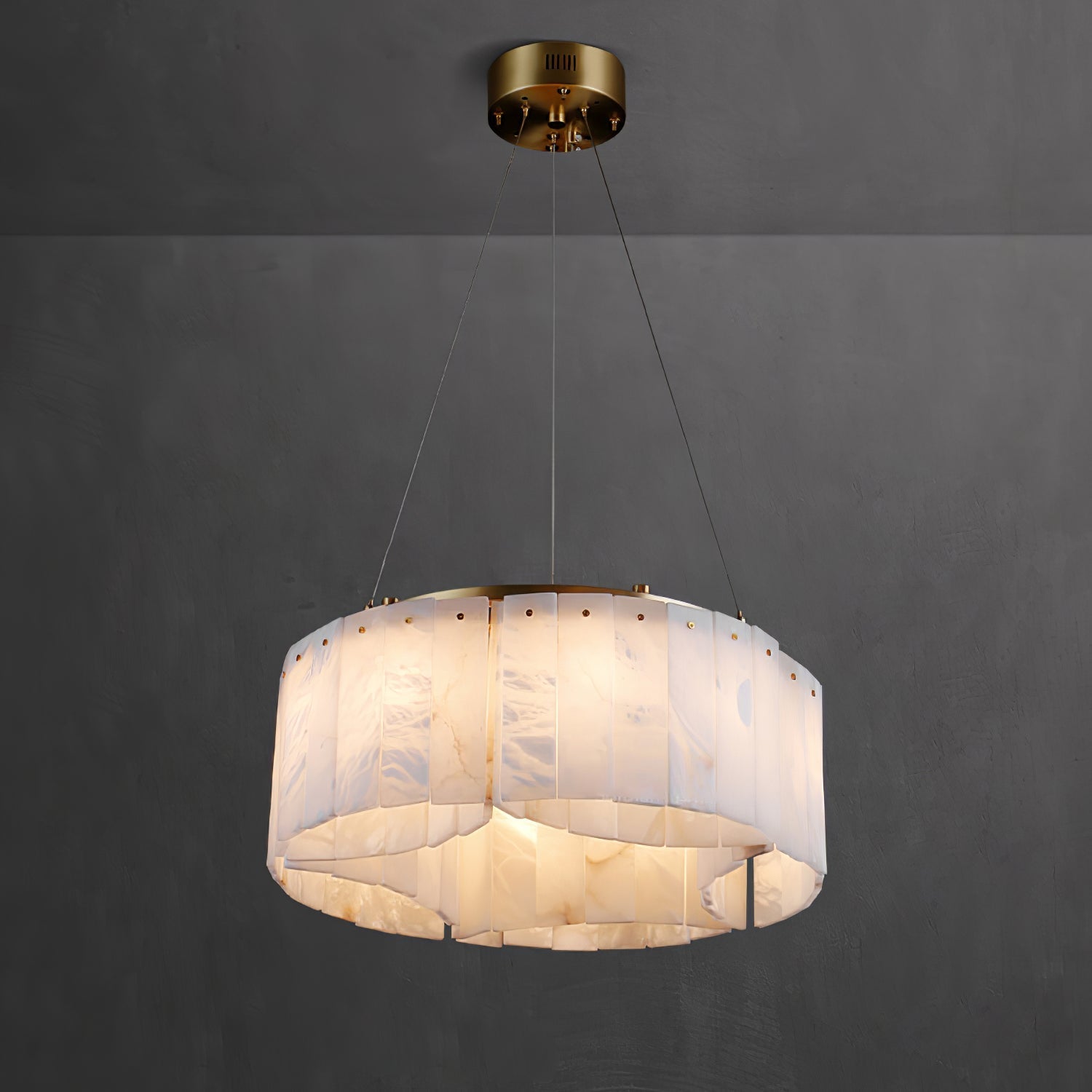 Ilveliel Double Tier Alabaster Pendant Light