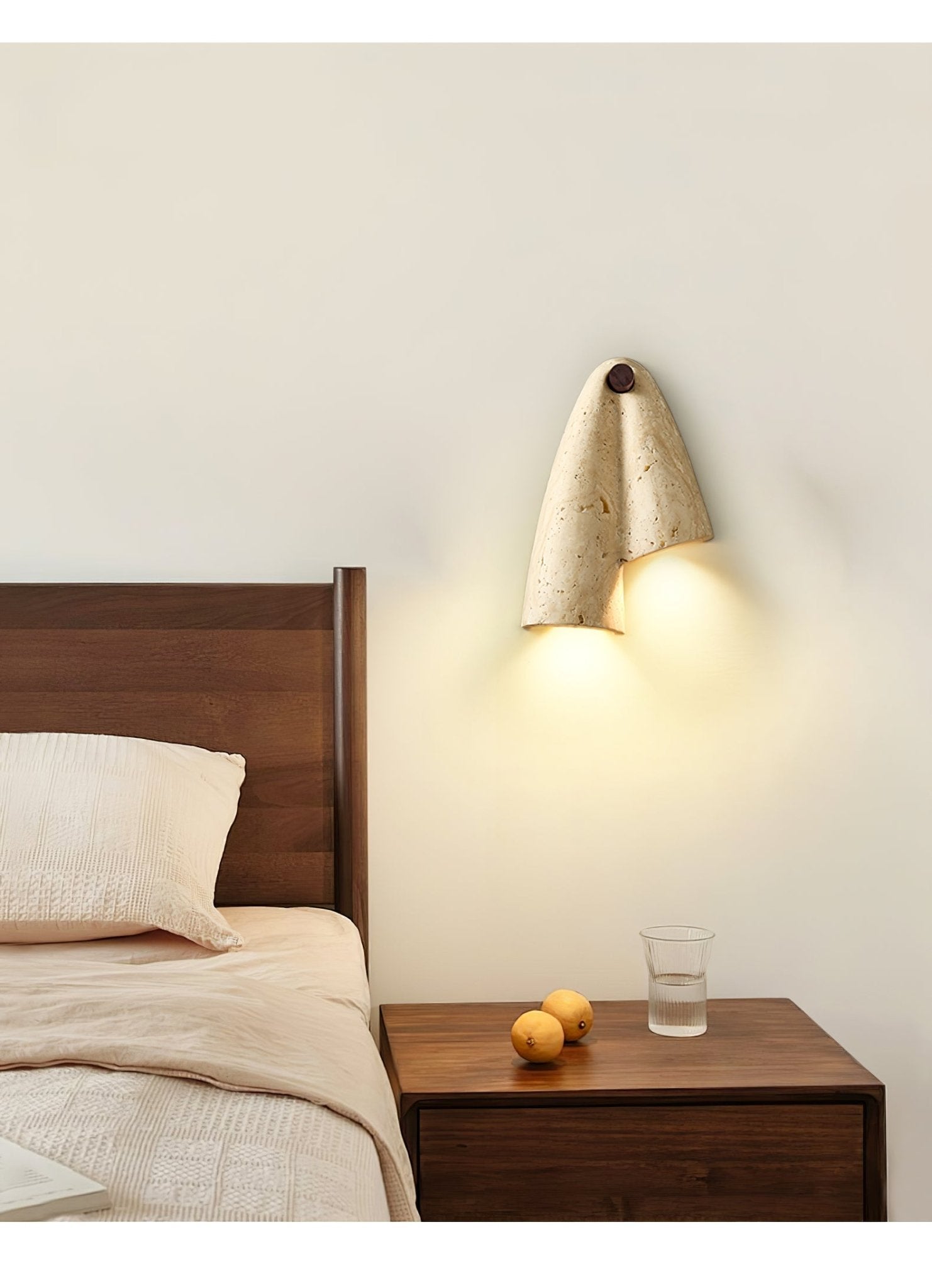 Velo Minimalist Travertine Sconce