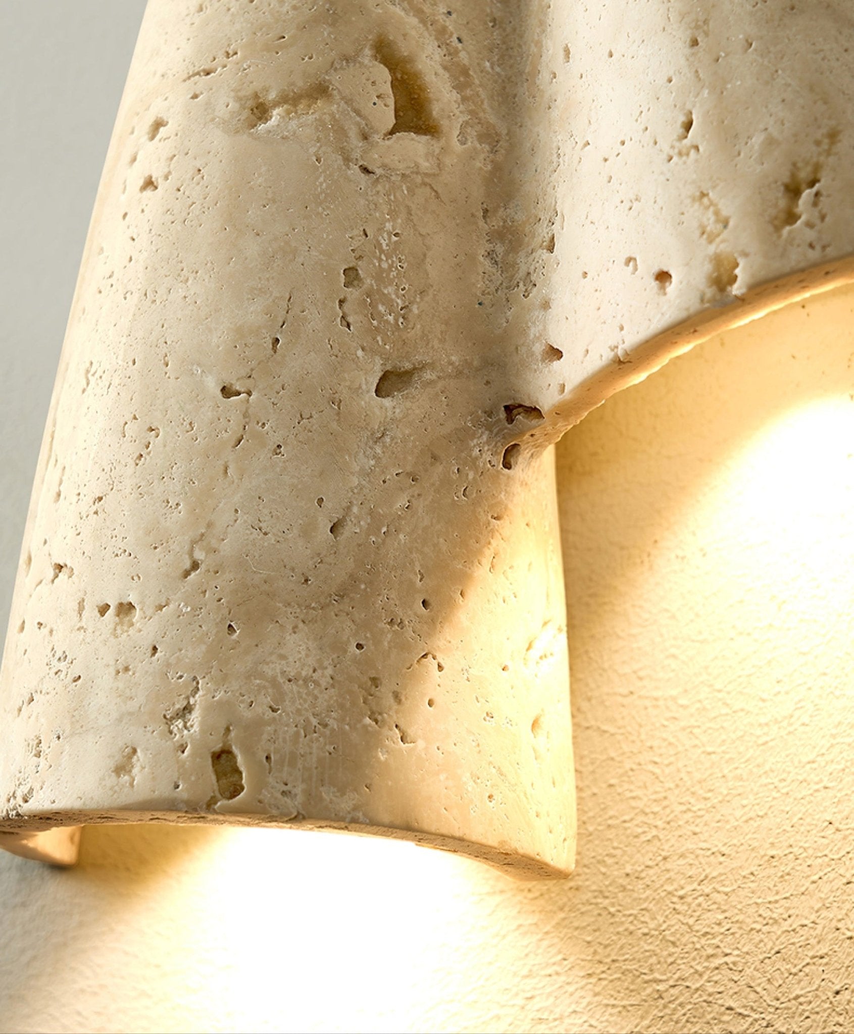 Velo Minimalist Travertine Sconce