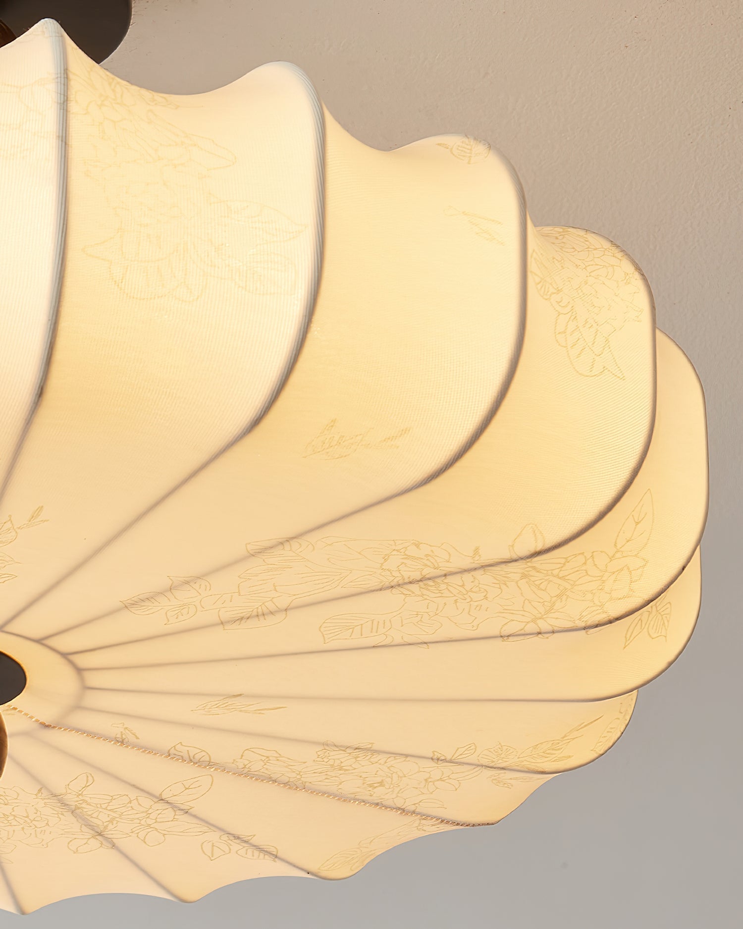 Velora Ceiling Lamp Scalloped Floral Emboss Shade - Letslighting