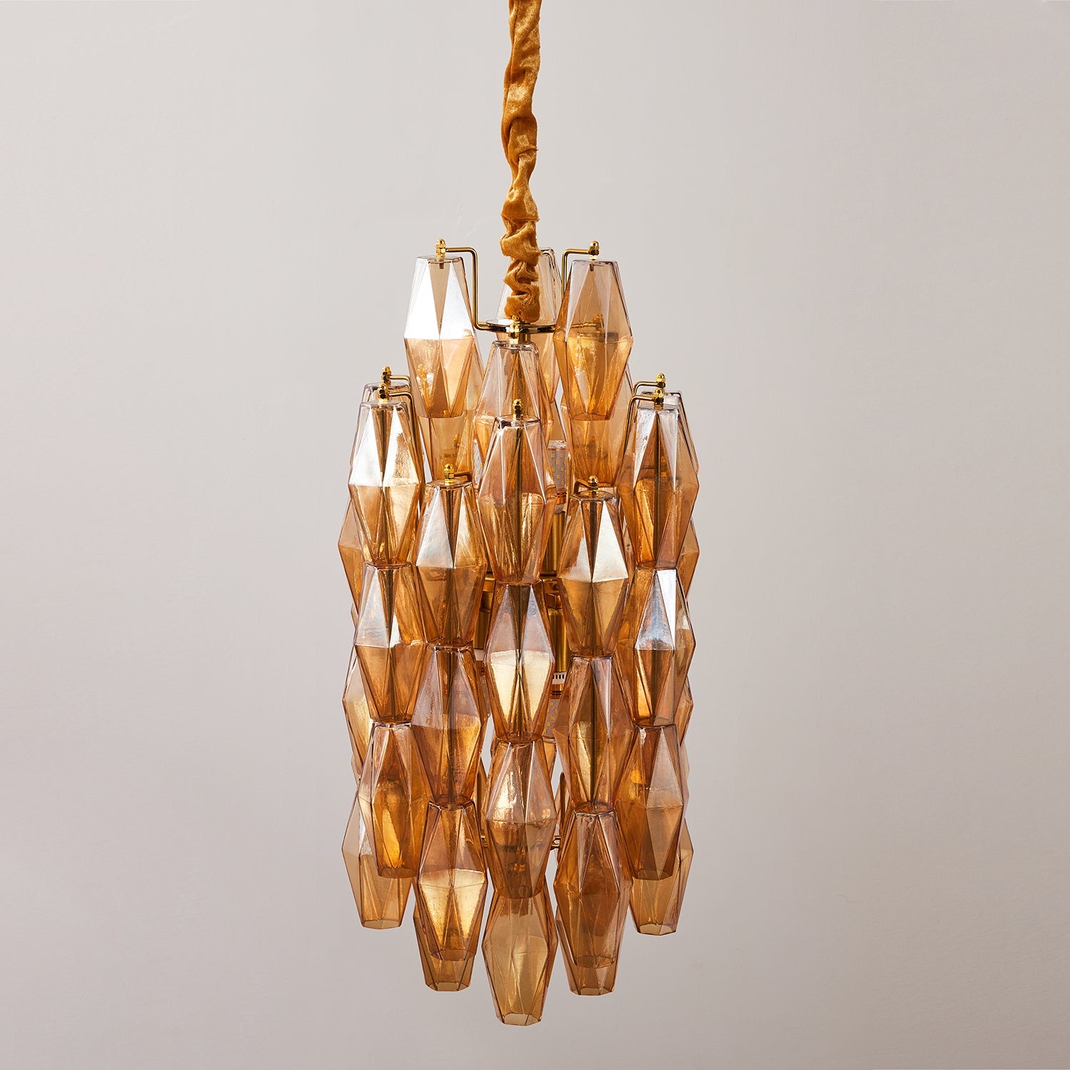 Velthra Pendant Lamp with Faceted Glass Cascade - Letslighting