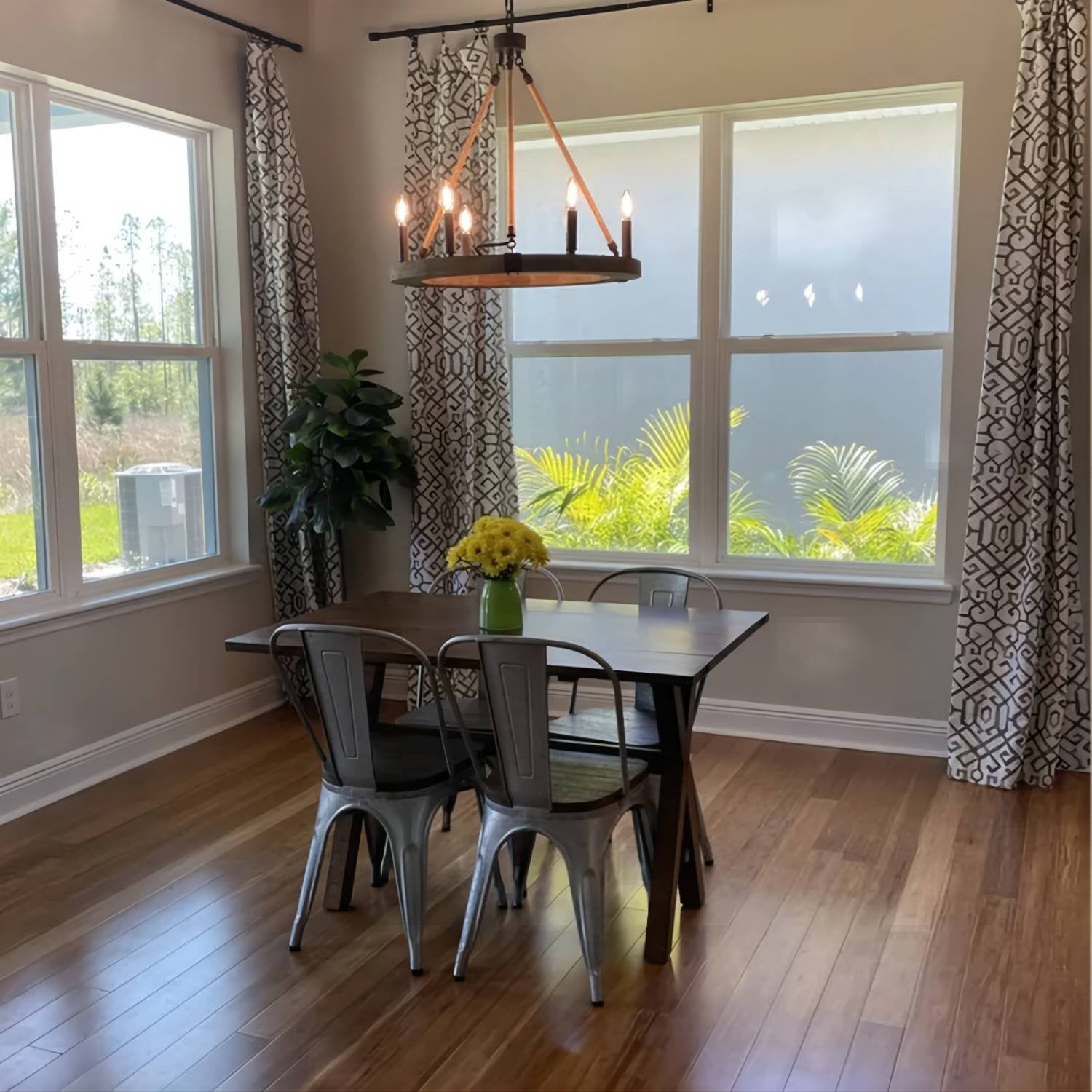 Mysilora Vintage Industrial Wheel Wood Chandelier - Letslighting