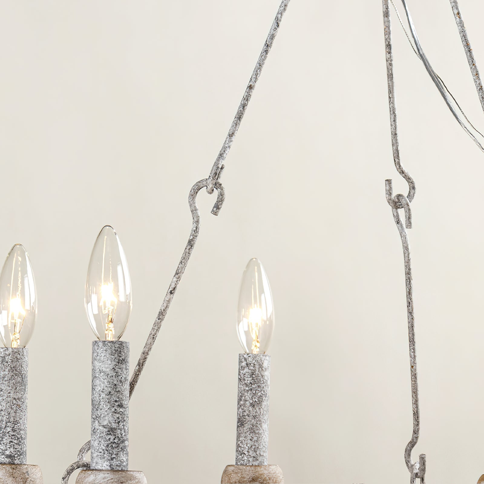 Mysilora Vintage Industrial Wheel Wood Chandelier - Letslighting