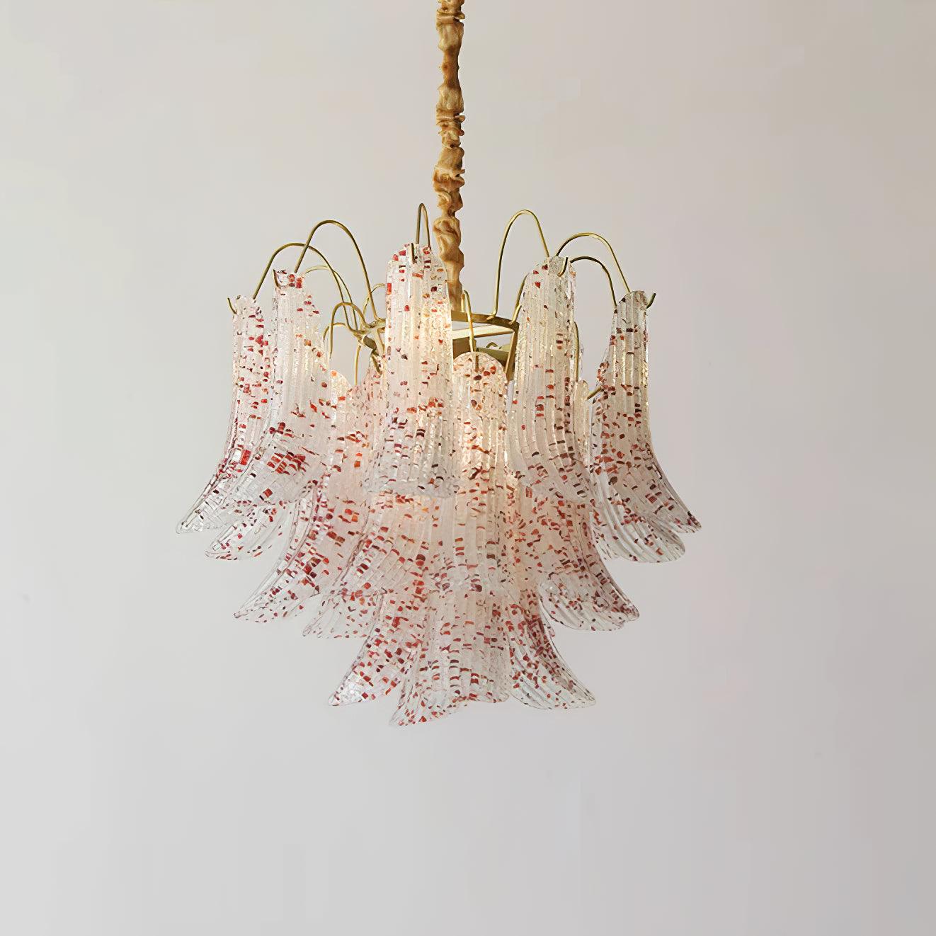Chandelier Glass Petals Frame Colorful Artistic Ambience - Letslighting