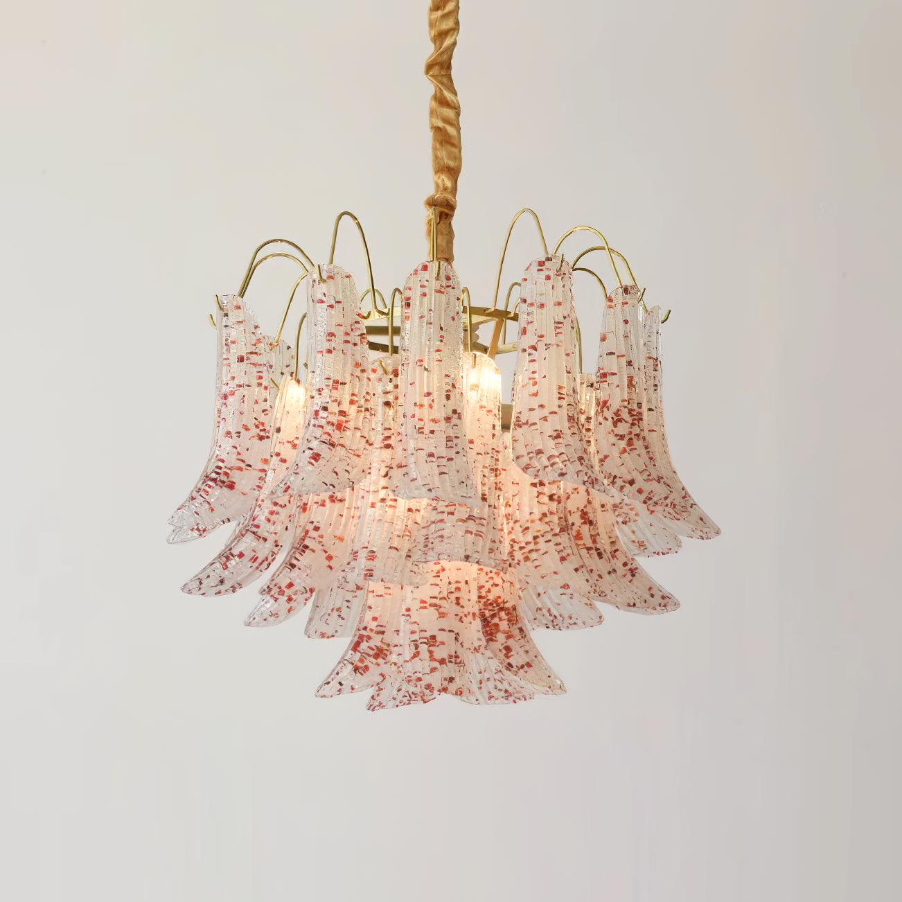 Chandelier Glass Petals Frame Colorful Artistic Ambience - Letslighting