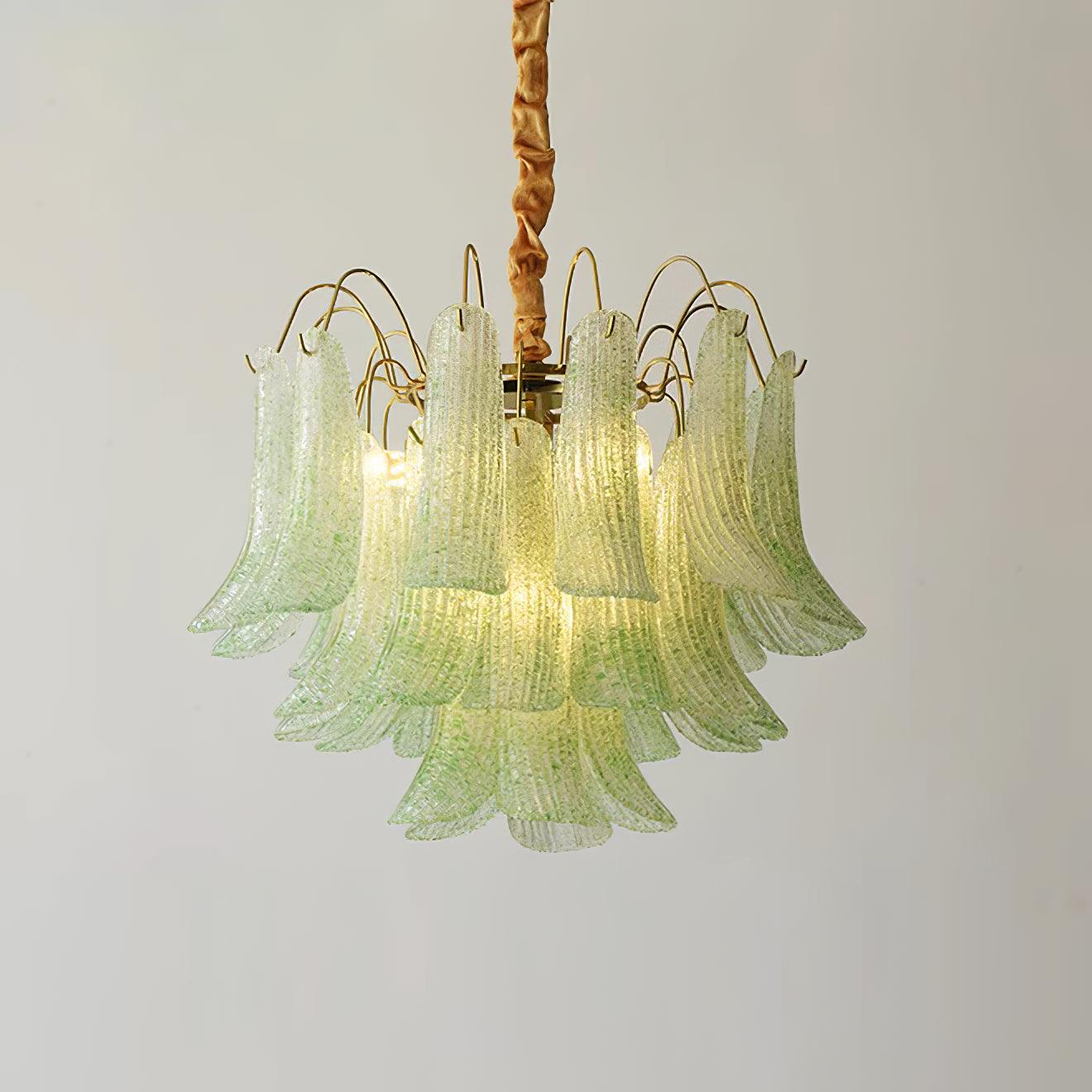 Chandelier Glass Petals Frame Colorful Artistic Ambience - Letslighting